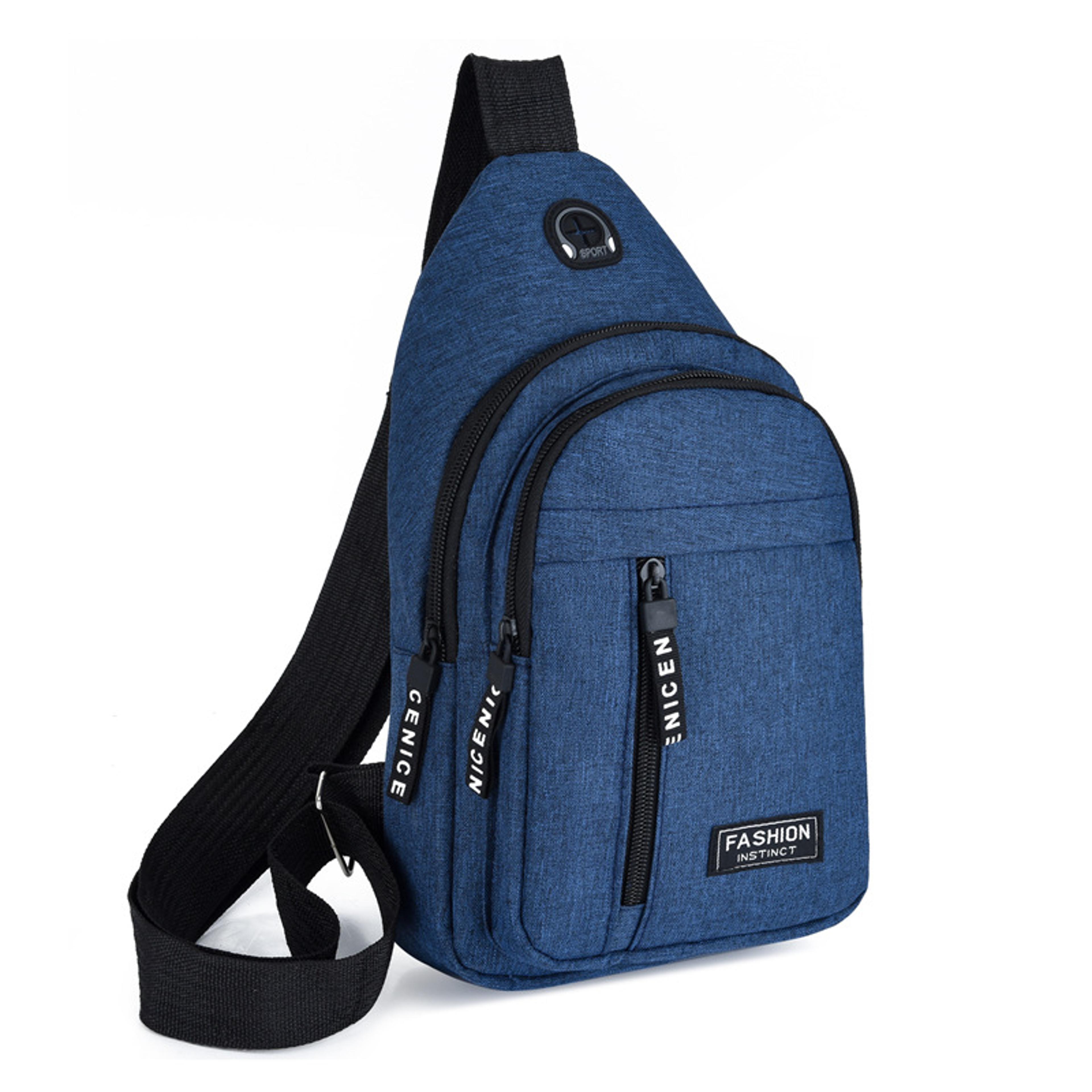 Mens Waterproof Chest Bag Stylish Multifunctional Style Messenger Bag 6