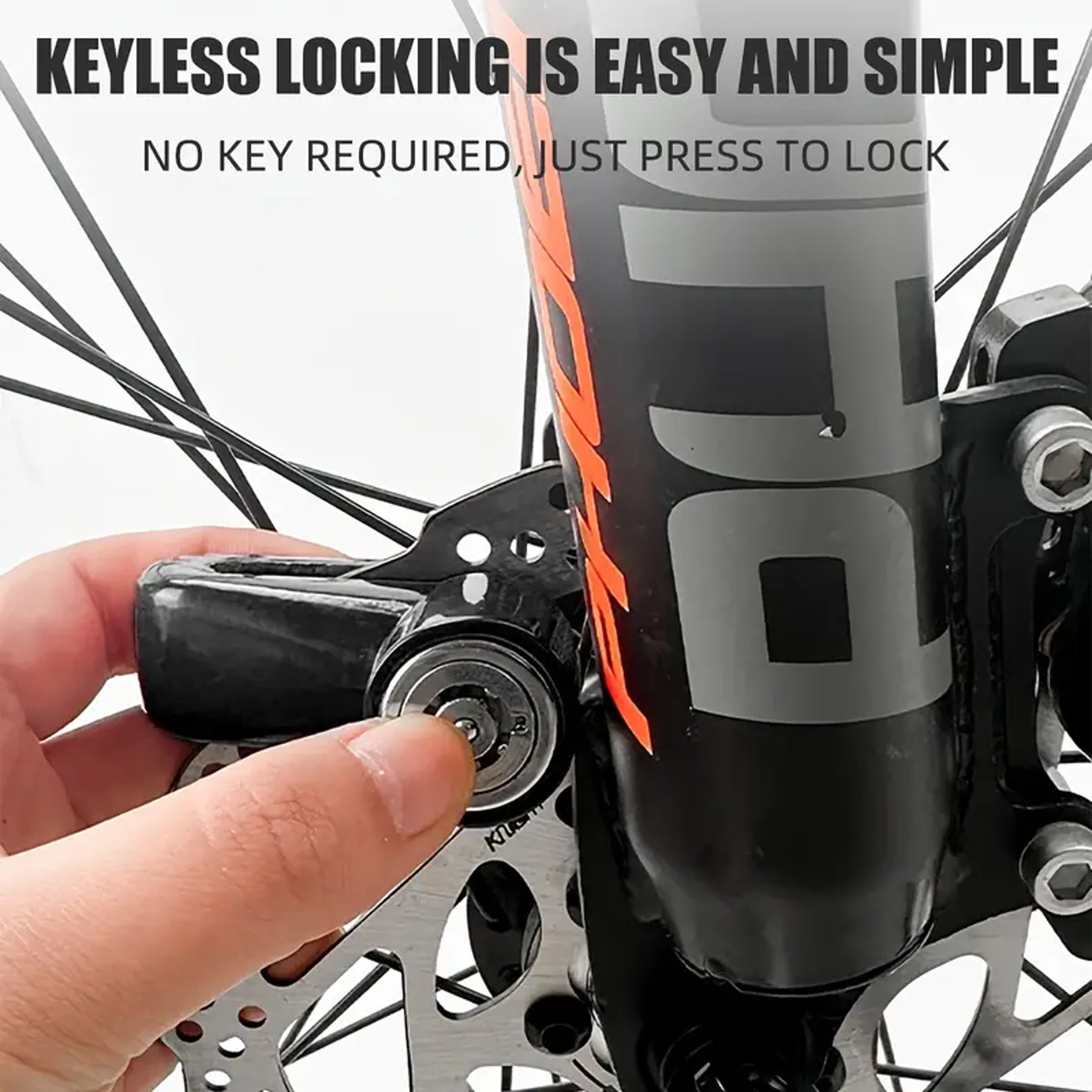Motorcycle Disc Brake Lock Durable AntiTheft Security For Mountain Bikes No Battery Required 2