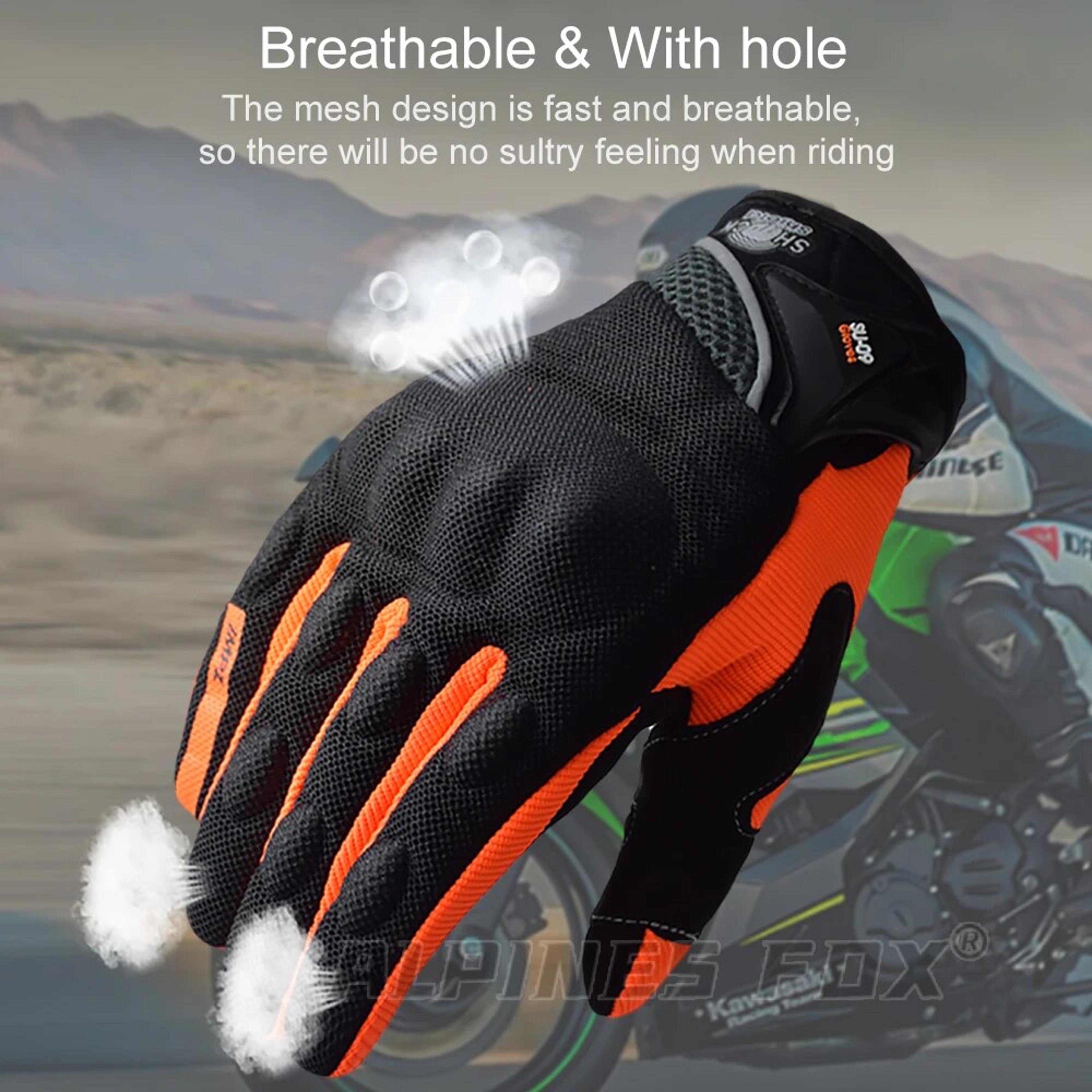 Breathable Full Finger Racing Motorcycle Gloves Stylish Antiskid  Durable Protection For Riders 4