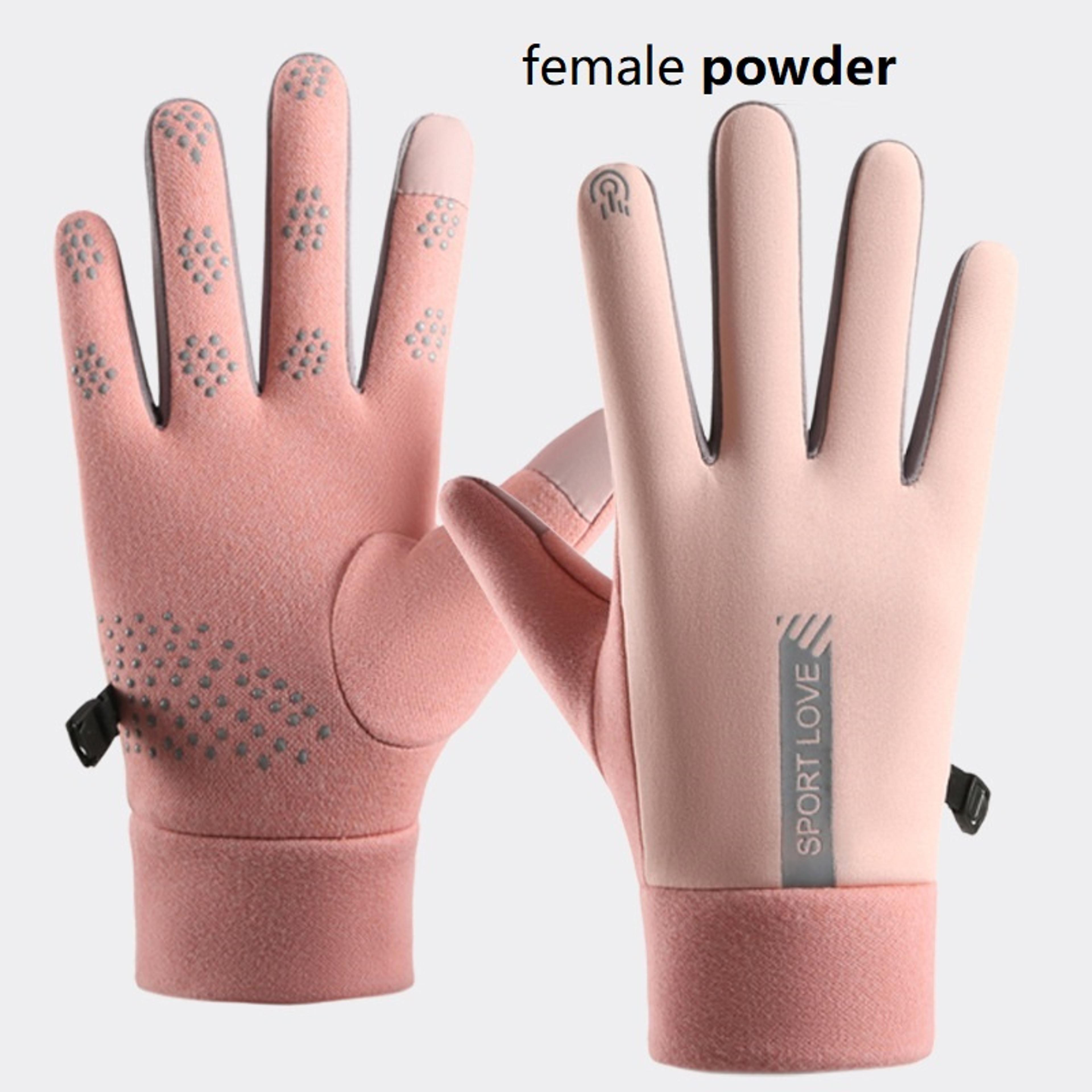 Winter Cycling Gloves For Women Waterproof Thermal Fleece Mittens For Outdoor Activities 7