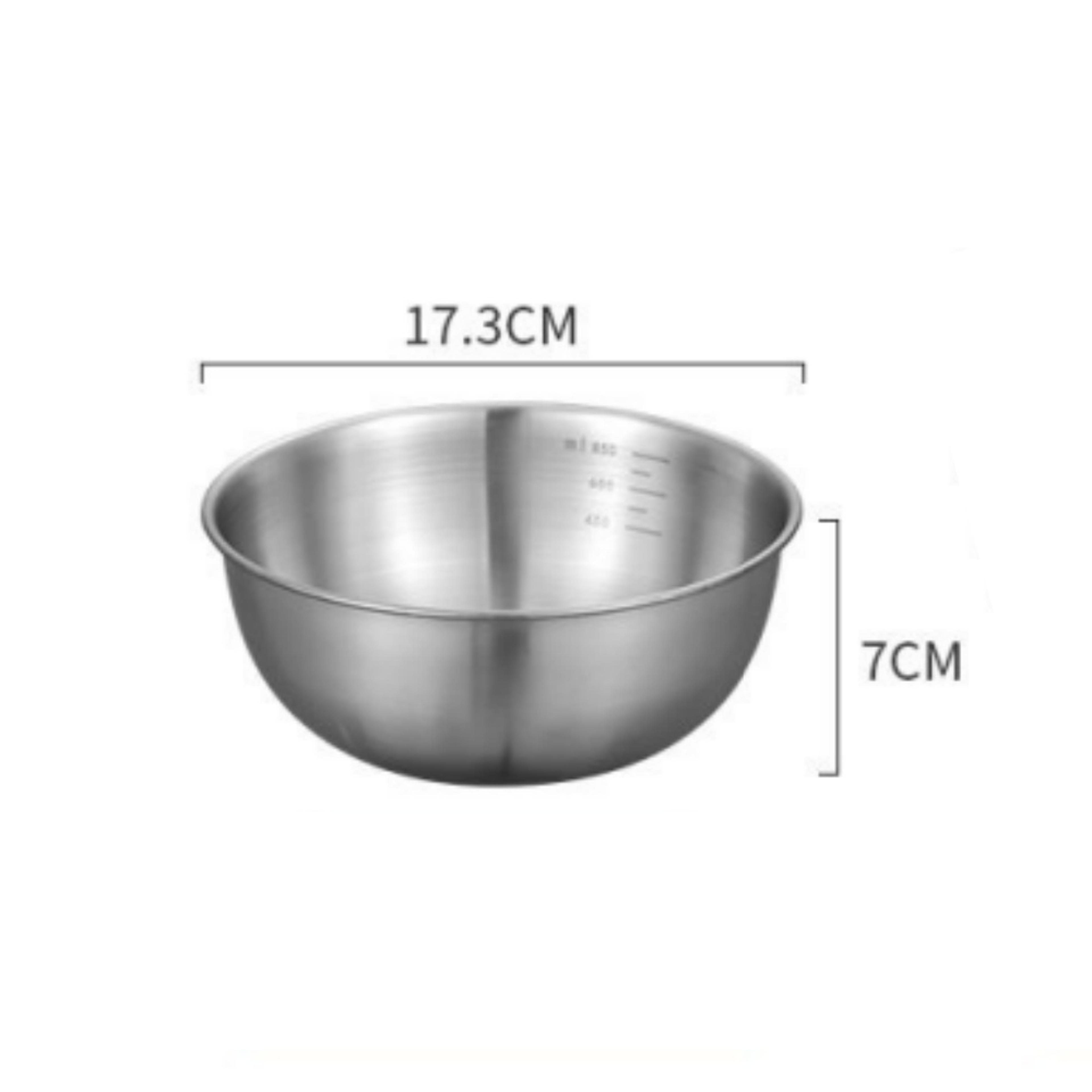 Stainless Steel Mixing Bowl Set With Scale For Cooking  Baking Large Capacity Storage Bowls For Kit 6