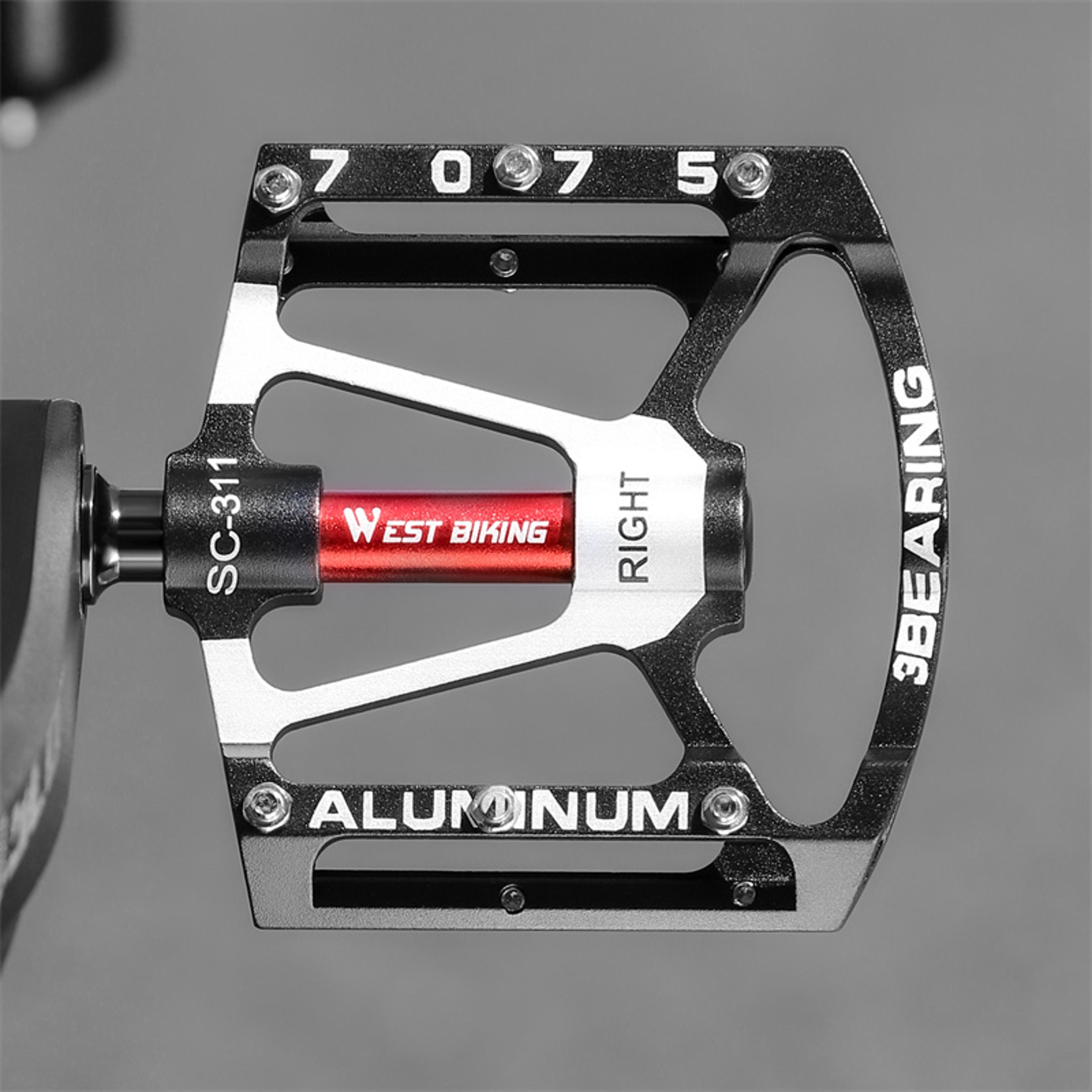 Aluminum Alloy MTB Road Bike Pedals AntiSlip Bearing Widened Pedals For Professionals 1