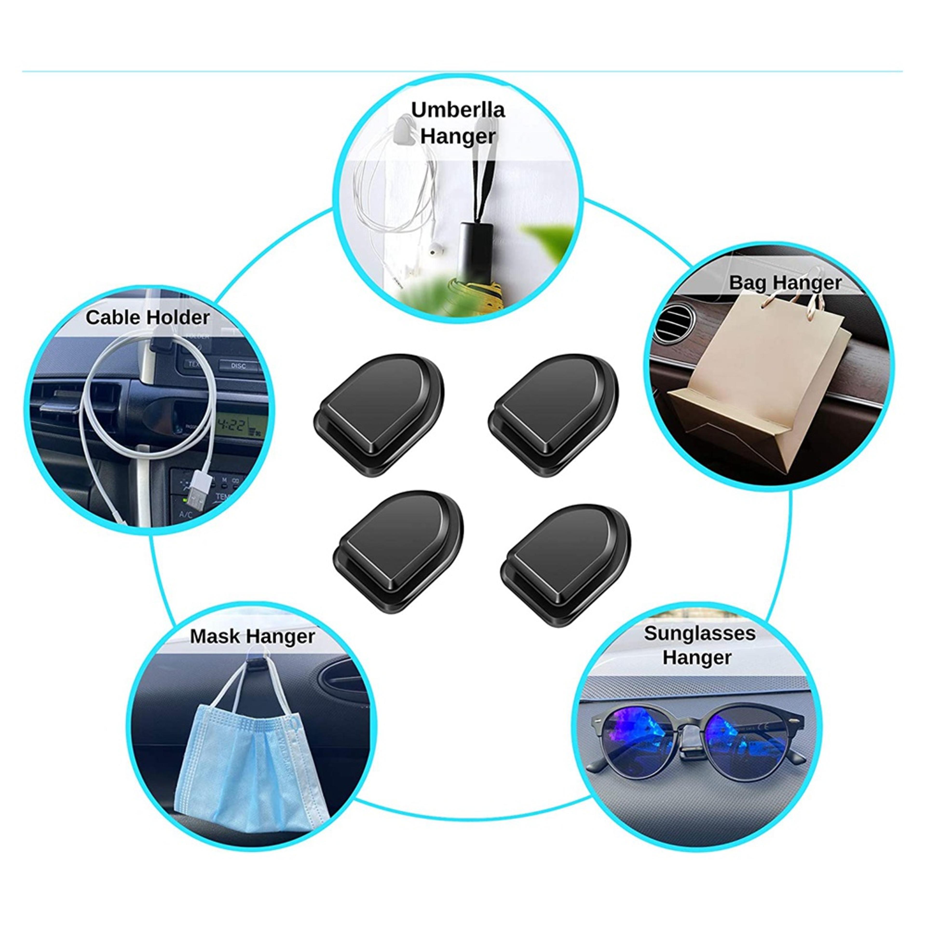Mini Car Hooks For USB Cables Headphones  Keys SelfAdhesive Dashboard Wall Hook For Car Storage 4
