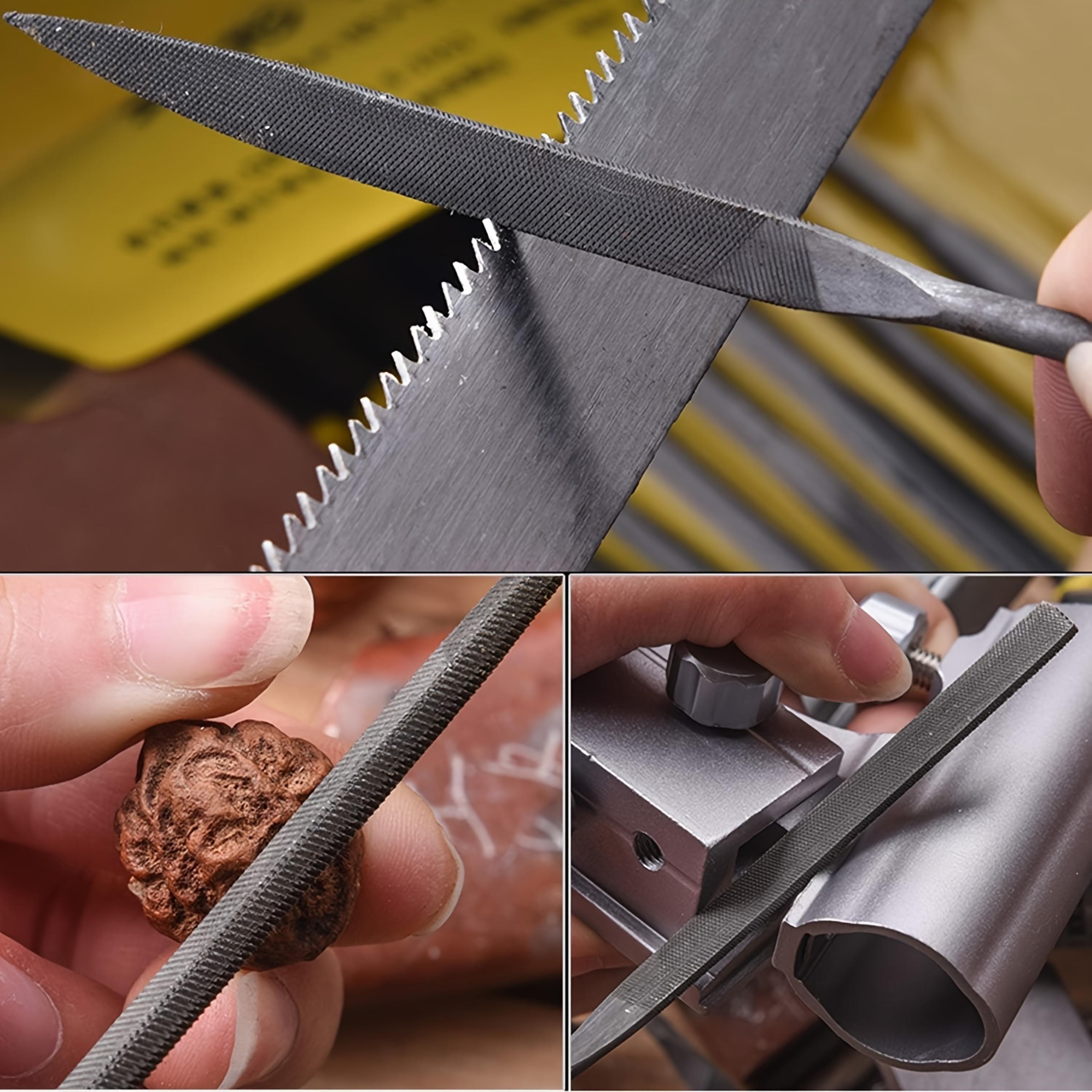 Premium Needle File Set HighCarbon Steel Files With NonSlip Ergonomic Handles For Precise Filing On 2