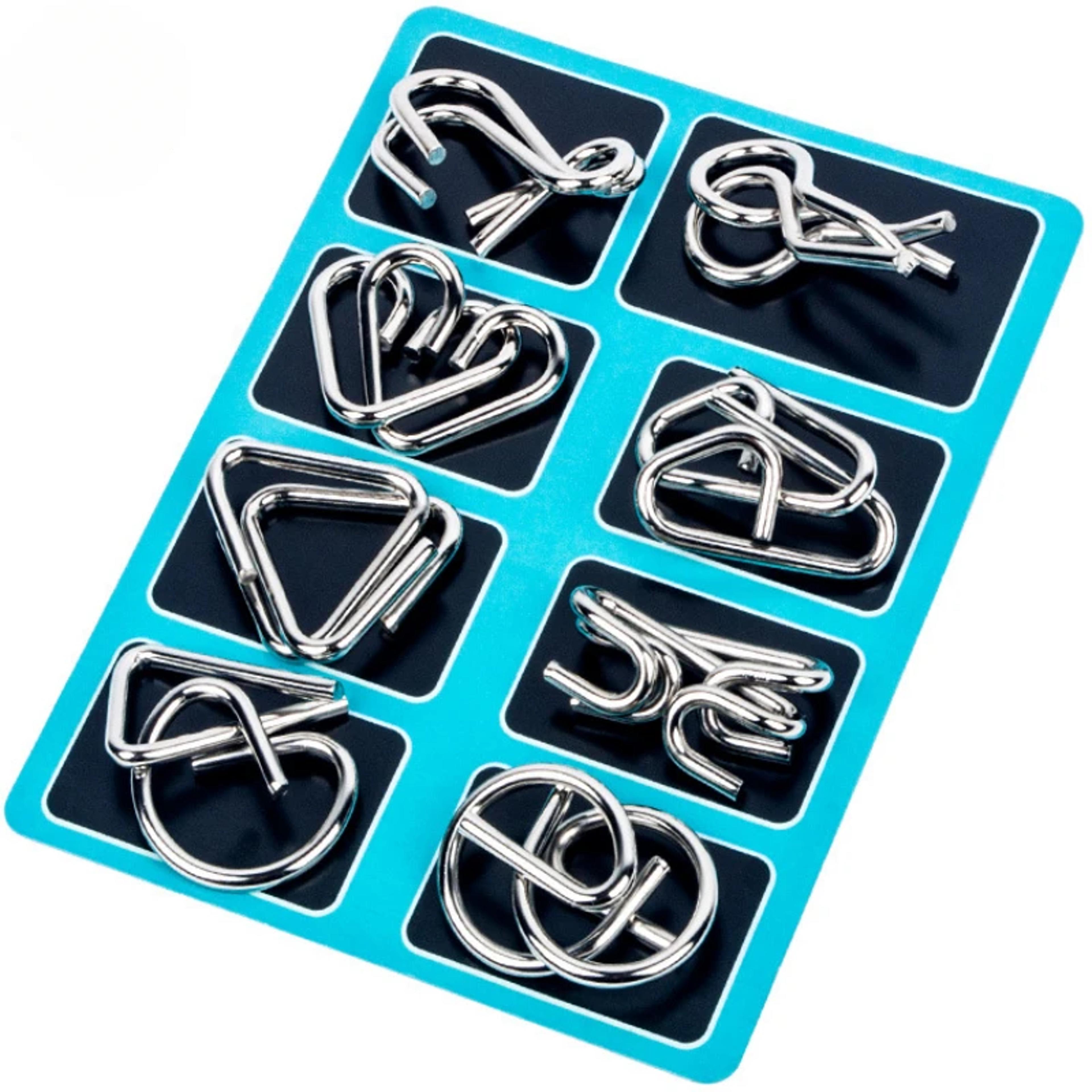Montessori Metal Brain Teaser Puzzle Set Interactive Mind Challenge For Children And Adults 3