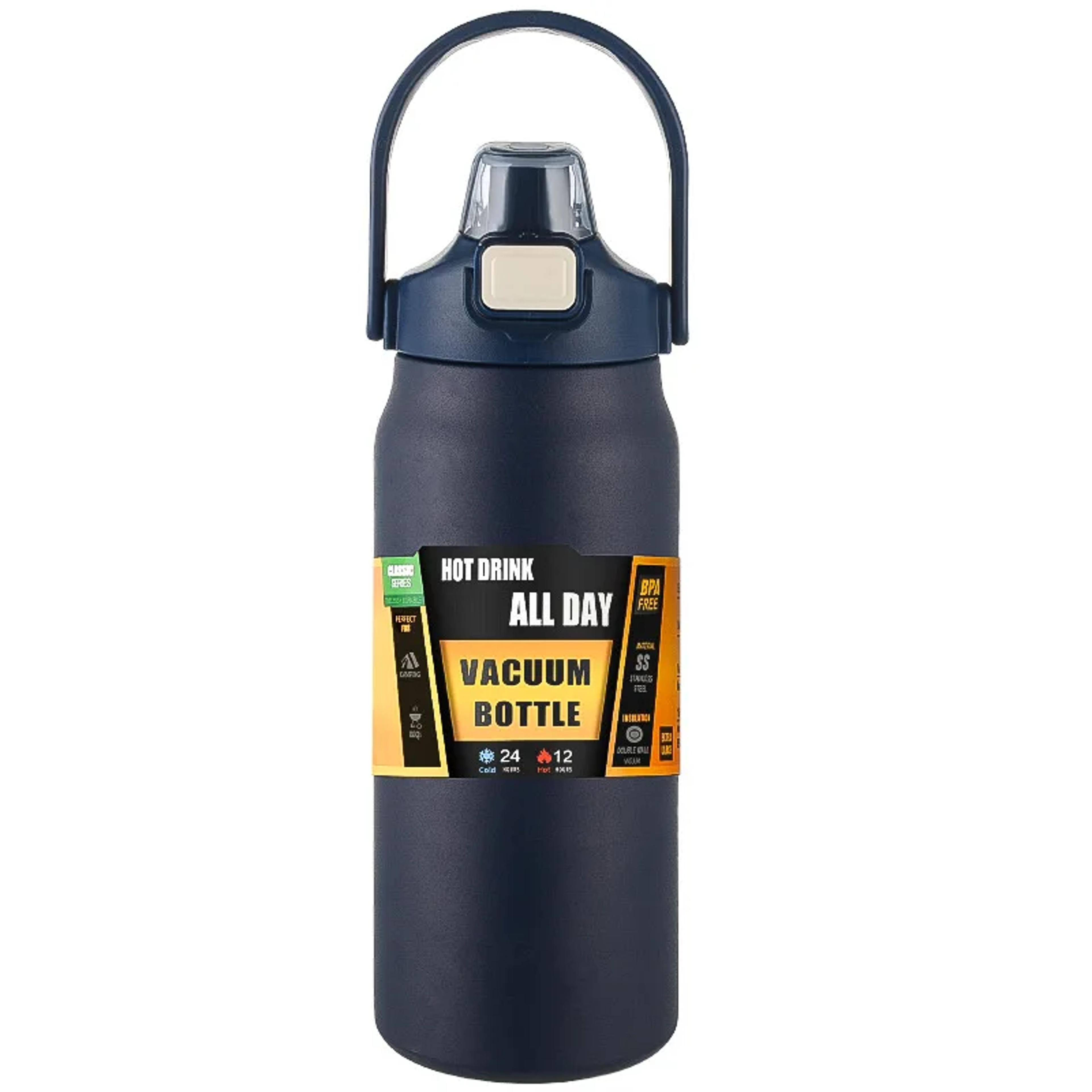 Outdoor Stainless Steel Thermos Tumbler With Straw Vacuum Insulated Hot  Cold Sports Water Bottle 6