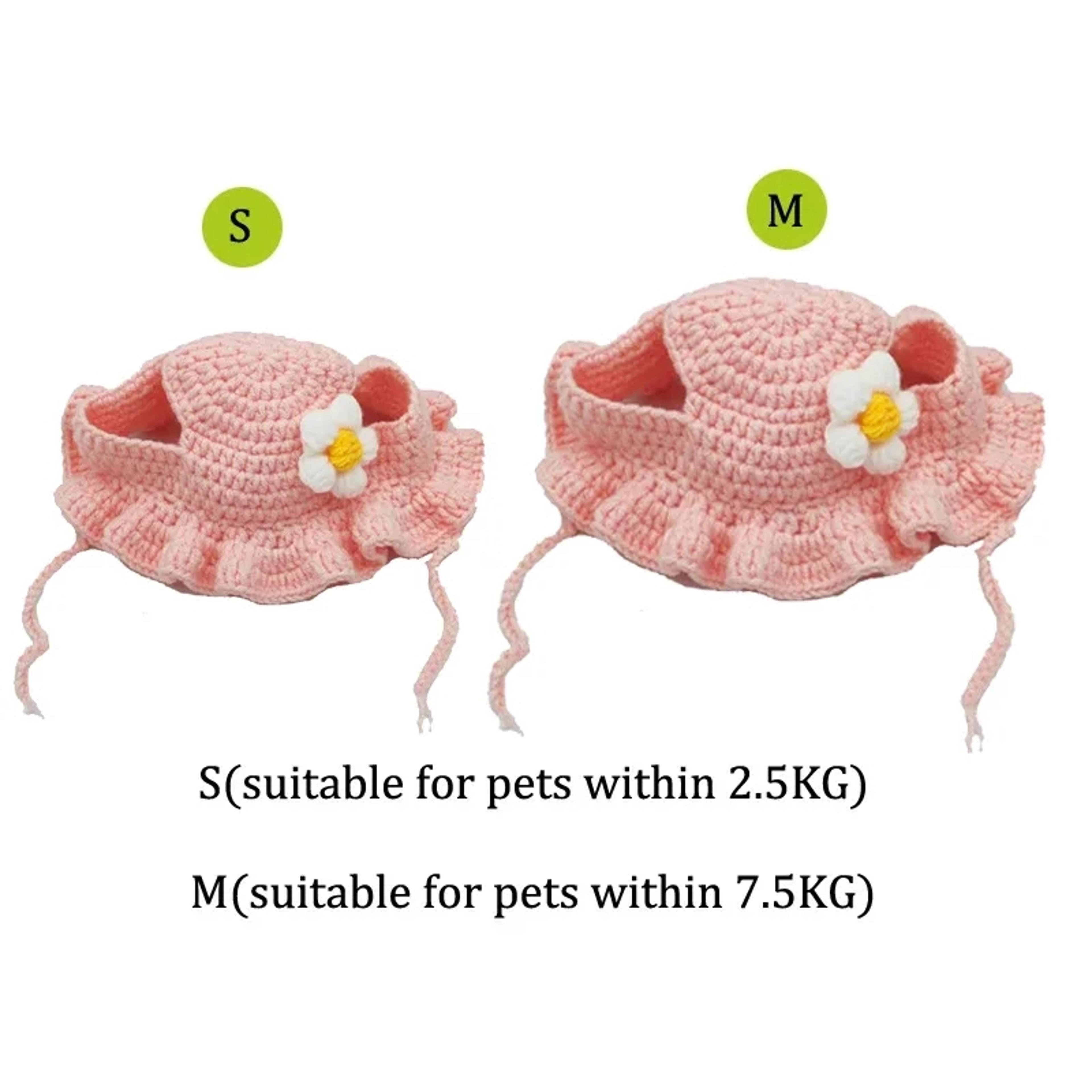 Handmade Cat Hat Elastic Woven Knitted Cap For Pets Puppy  Kitten Headwear For Party  Photoshoot De 2