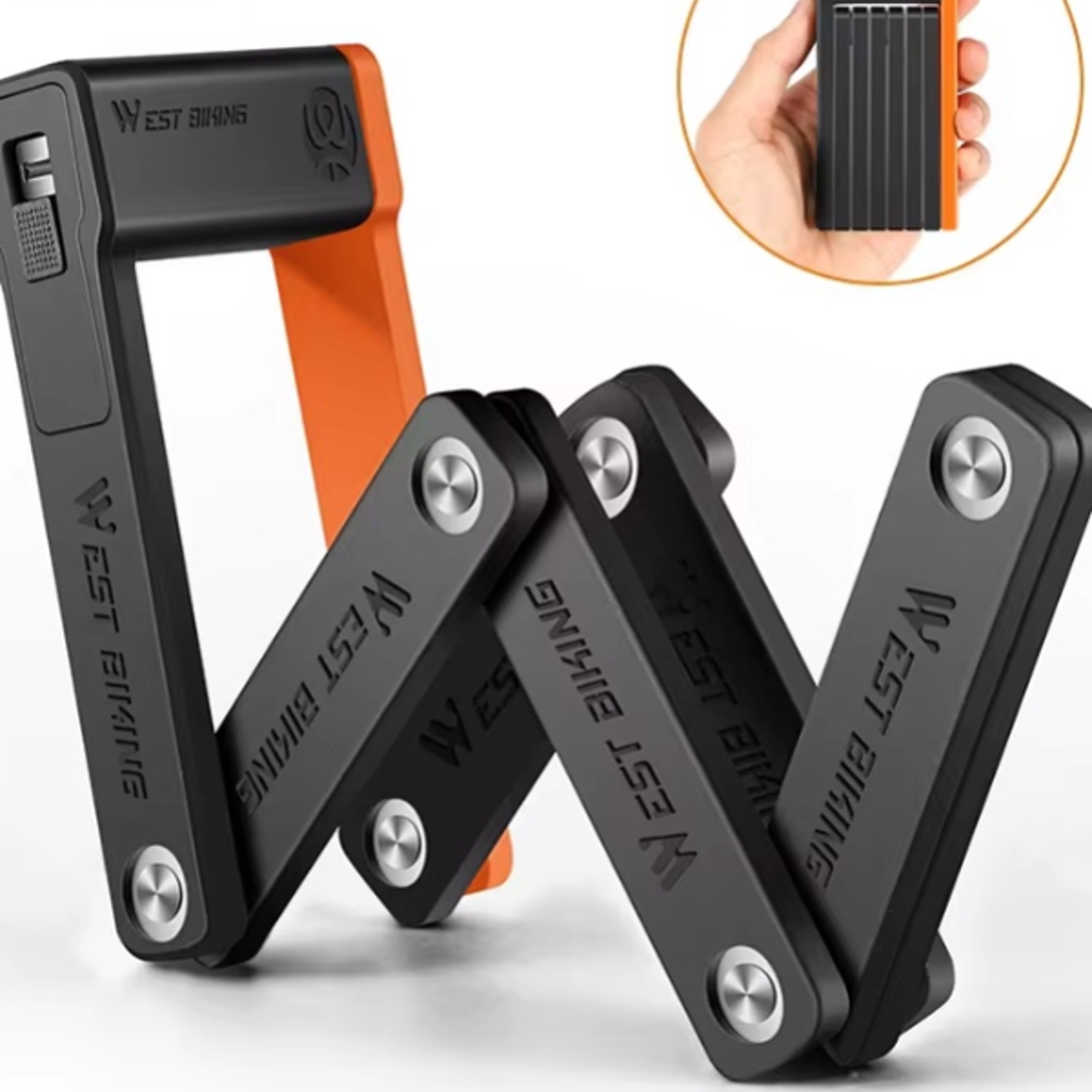 foldable bicycle lock anti-theft security for mtb, road bikes, electric scooters & more