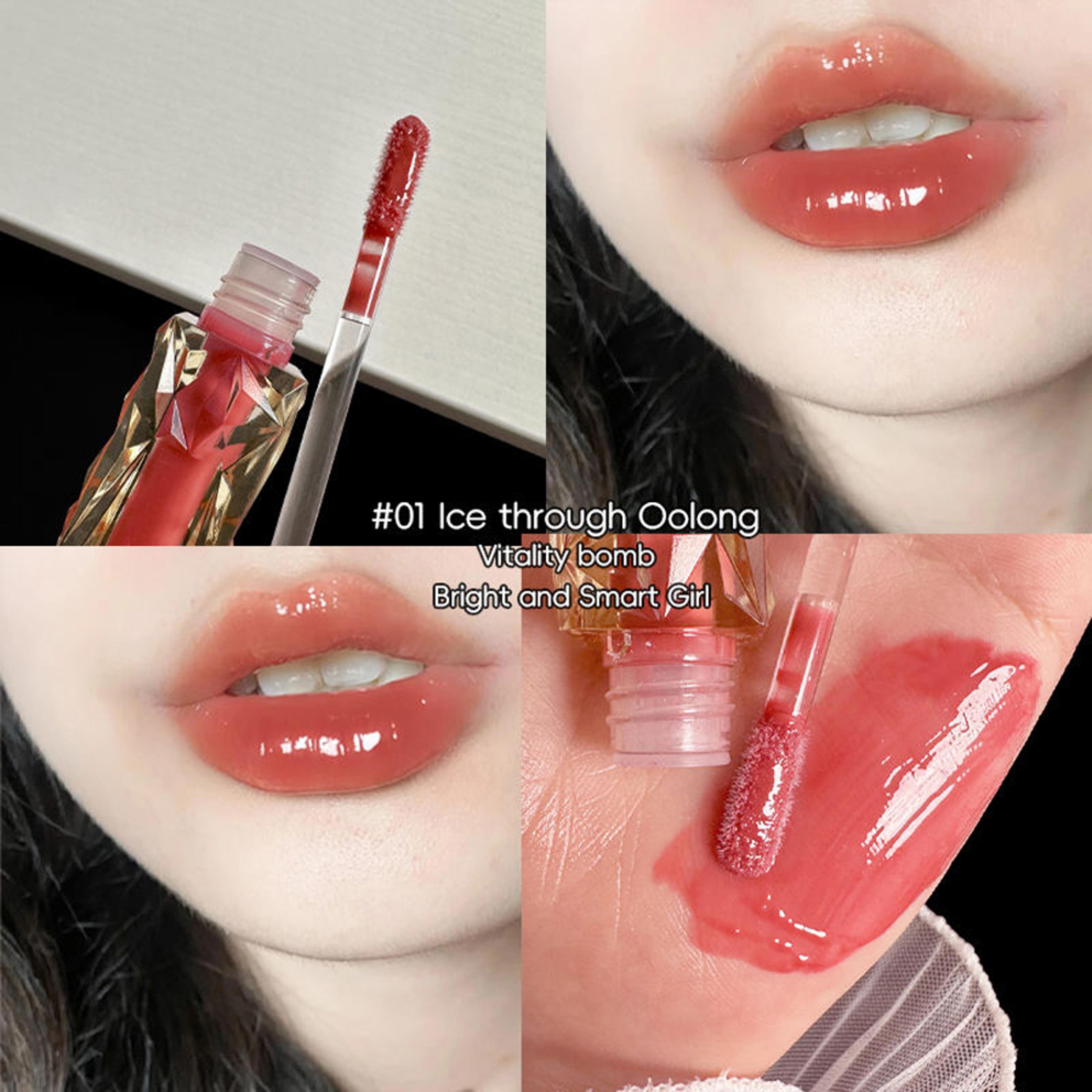 Longlasting Moisturizing Waterproof Lip Gloss Transparent HaloDyeing Mirror Effect Gloss For Perfec 2