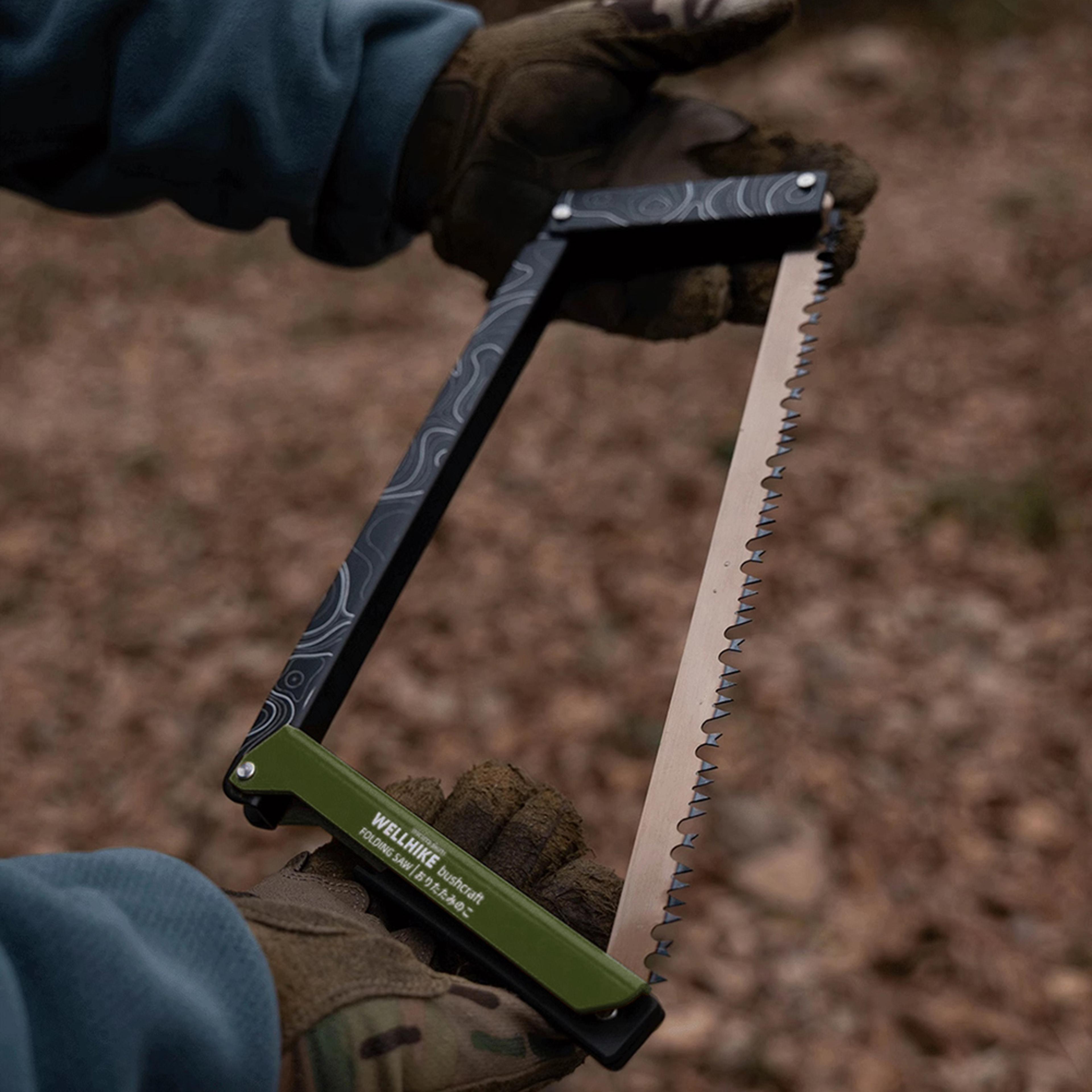 Folding Saw For Camping Aluminum Alloy Multifunctional Hand Saw Foldable Outdoor Survival Tool 5