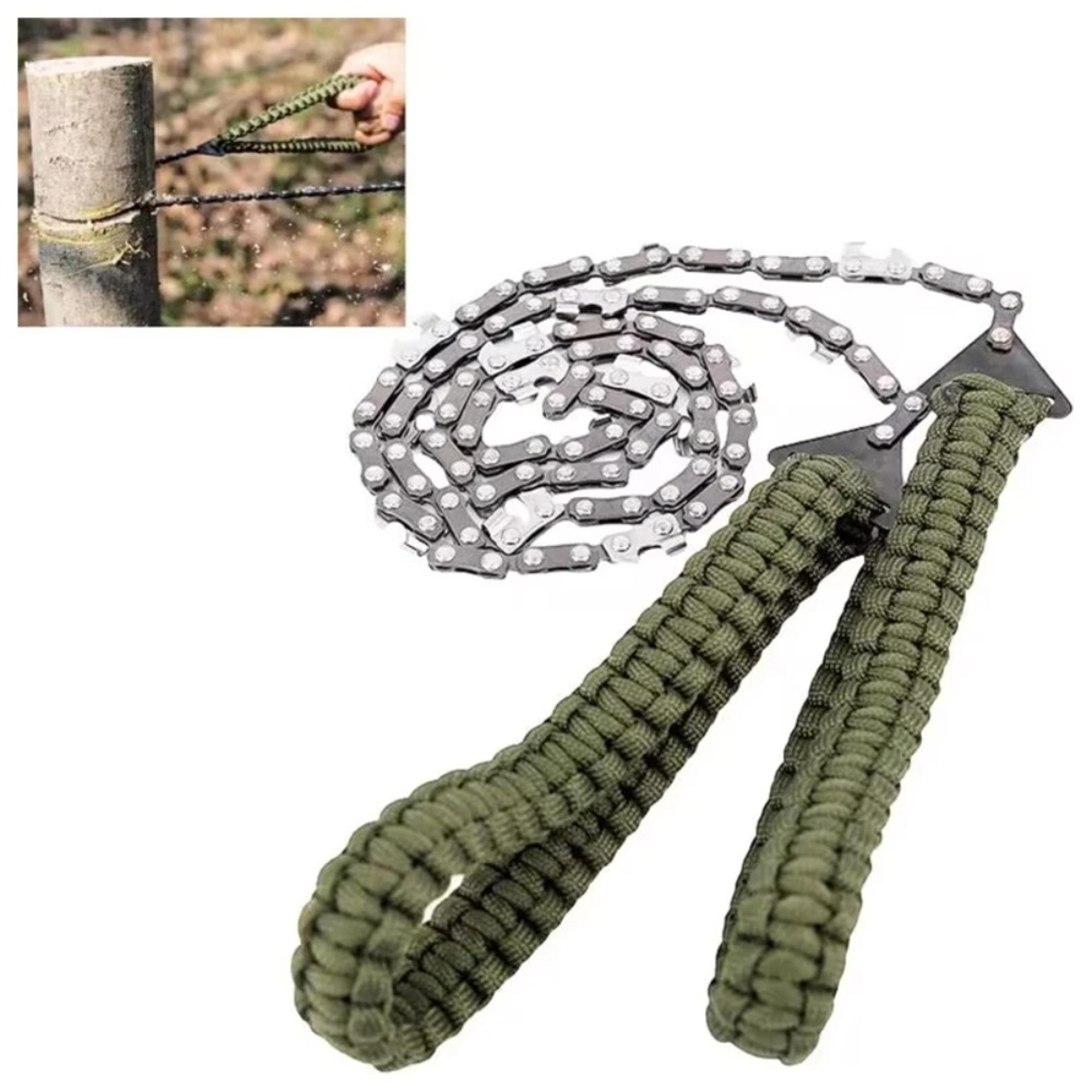 mini chainsaw with umbrella rope handle for outdoor logging corded survival hand tool