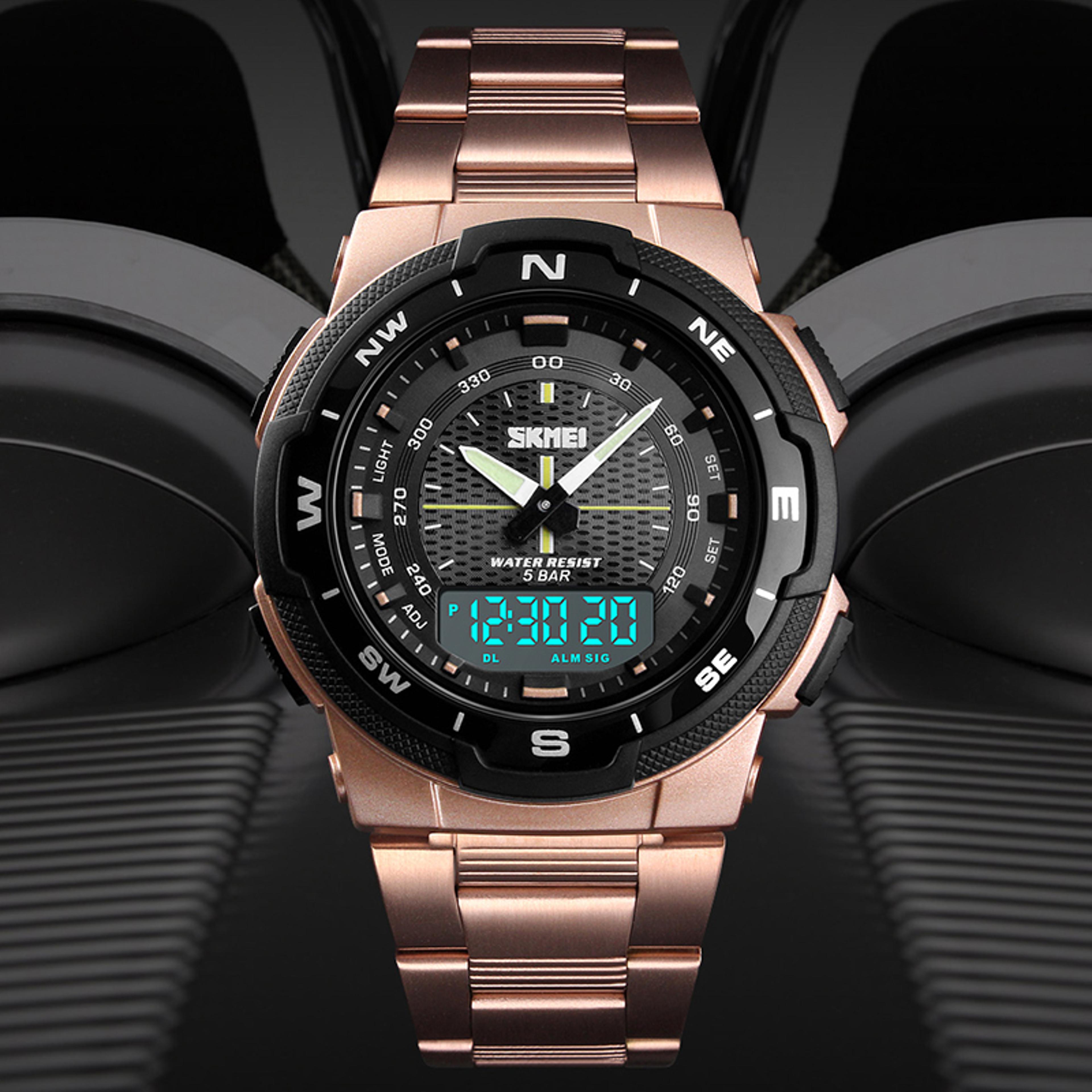 silver performance digital sports watch with chrono & countdown