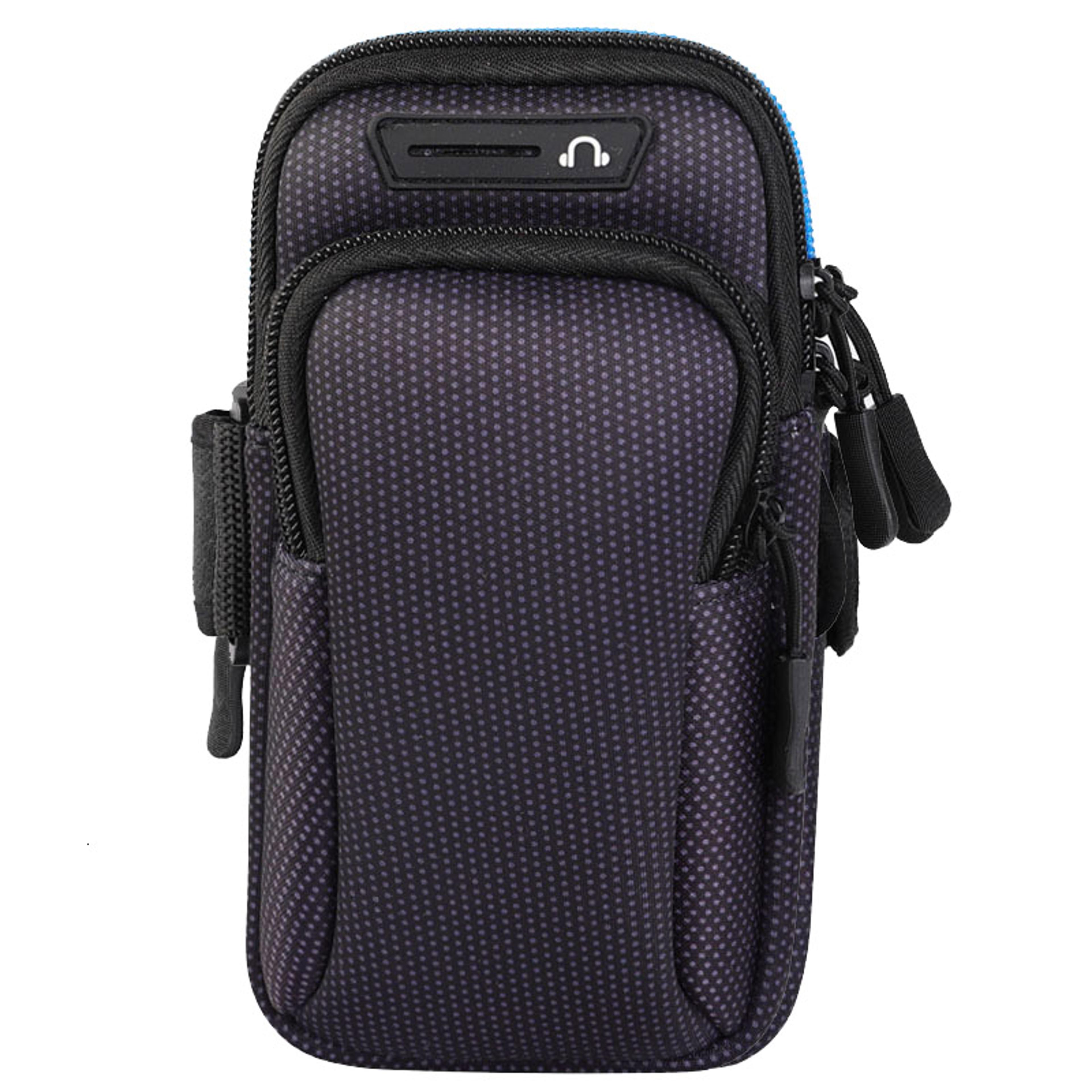 breathable mesh running phone armband with adjustable strap and zipper pocket
