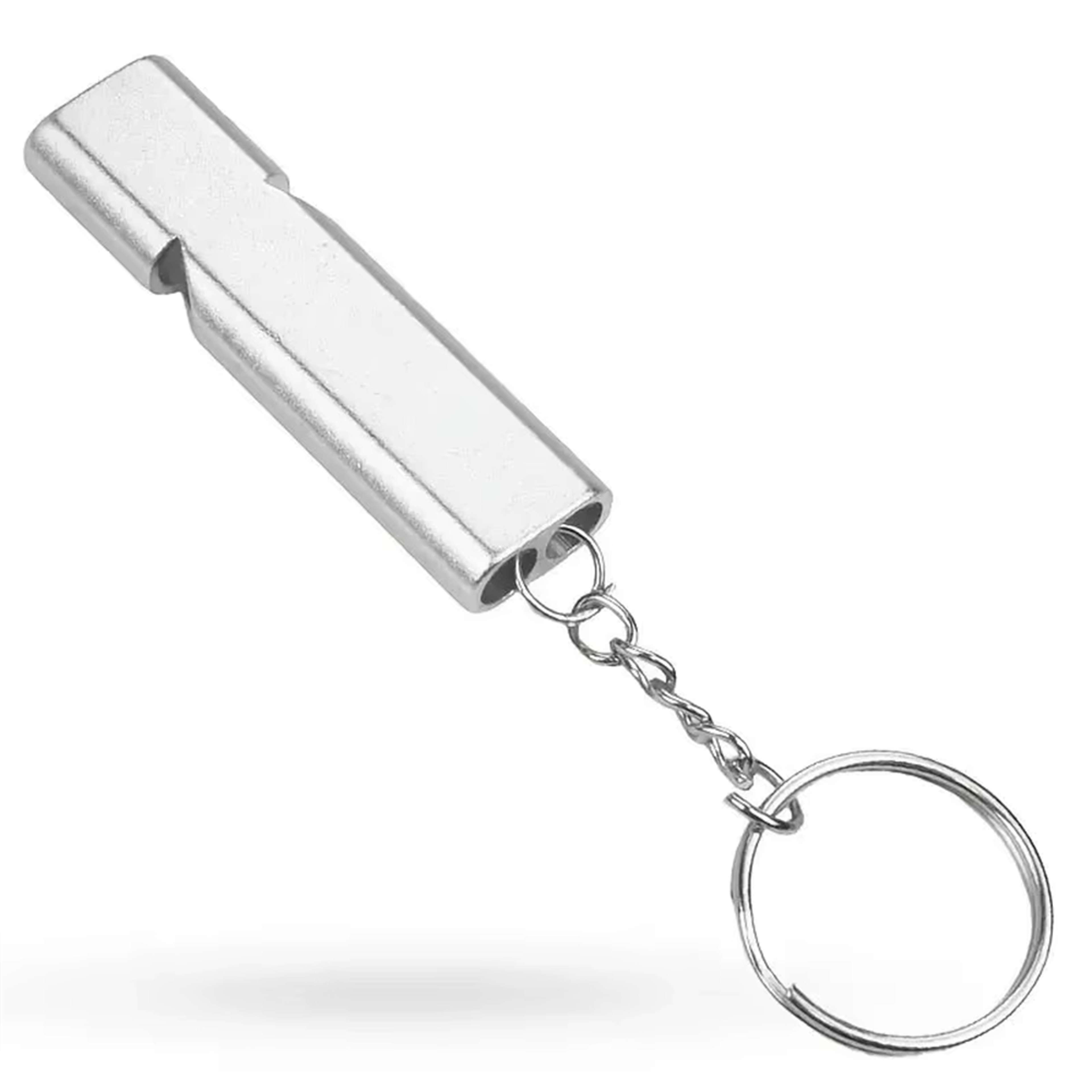 Dual Tube Emergency Survival Whistle Loud Aluminum Alloy Survival Whistle For Outdoor Safety  Rescu 2