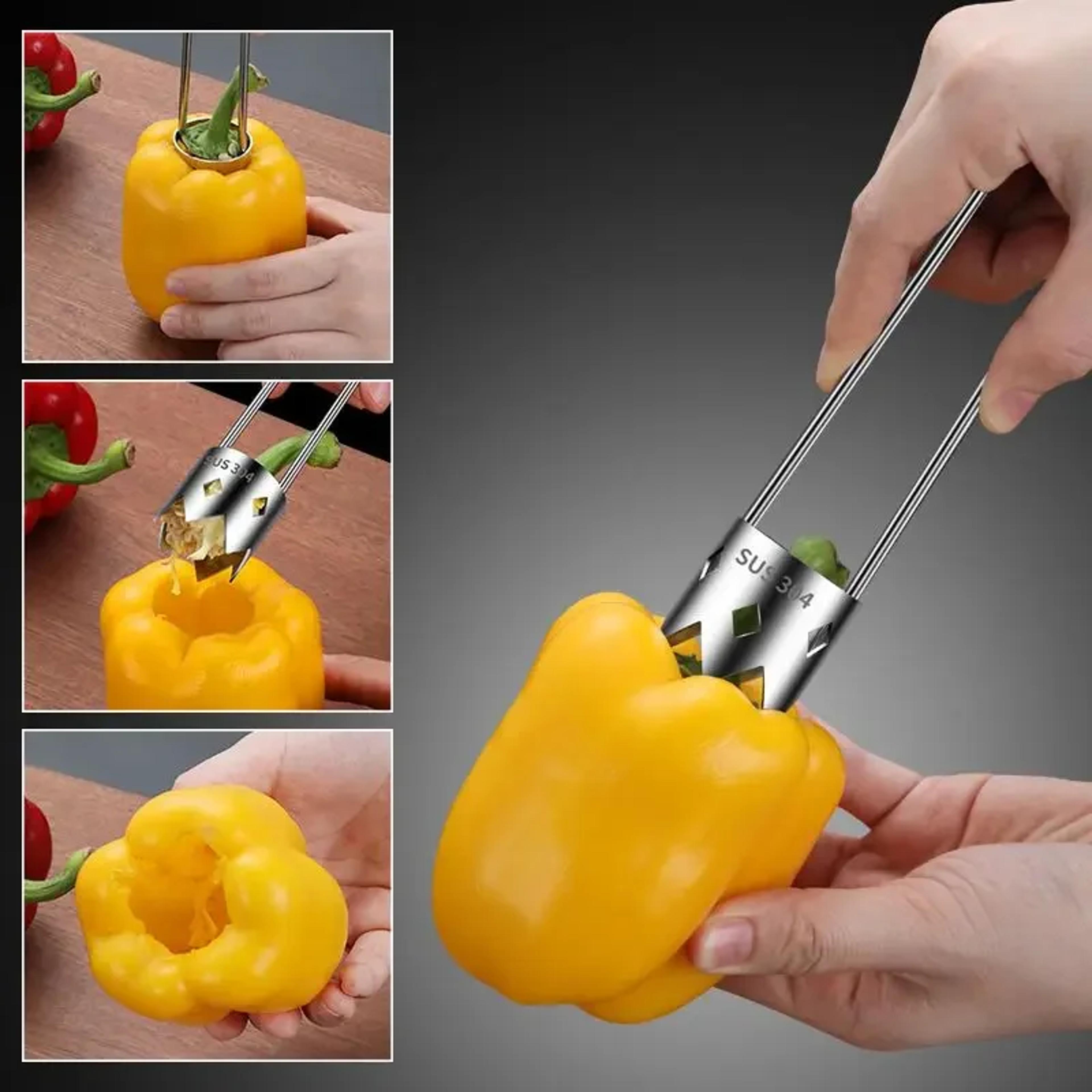 portable stainless steel apple and pear core remover durable handheld tool for vegetables