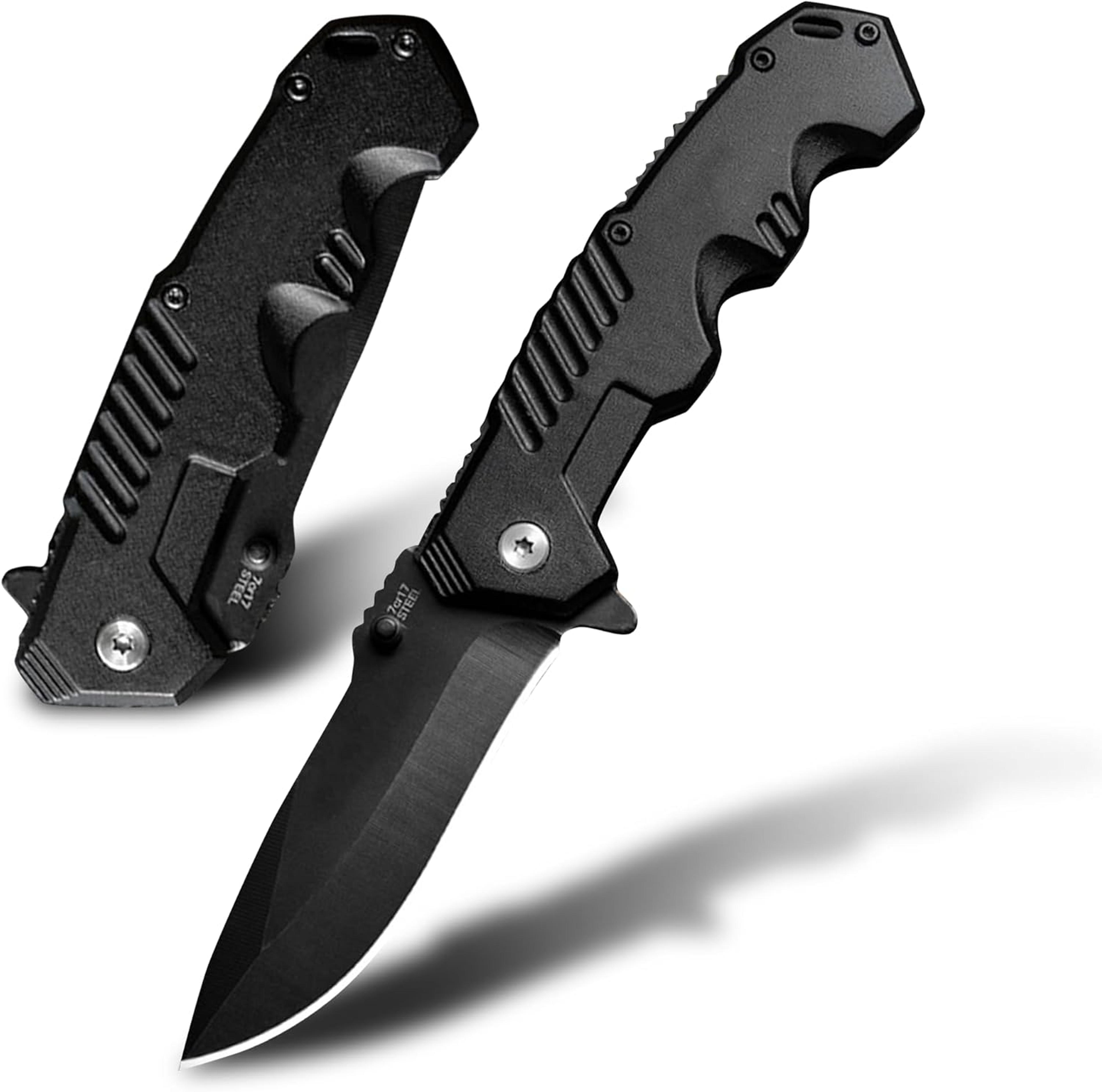 folding pocket knife with stainless steel blade compact edc knife for men and women, ideal for camping and fishing