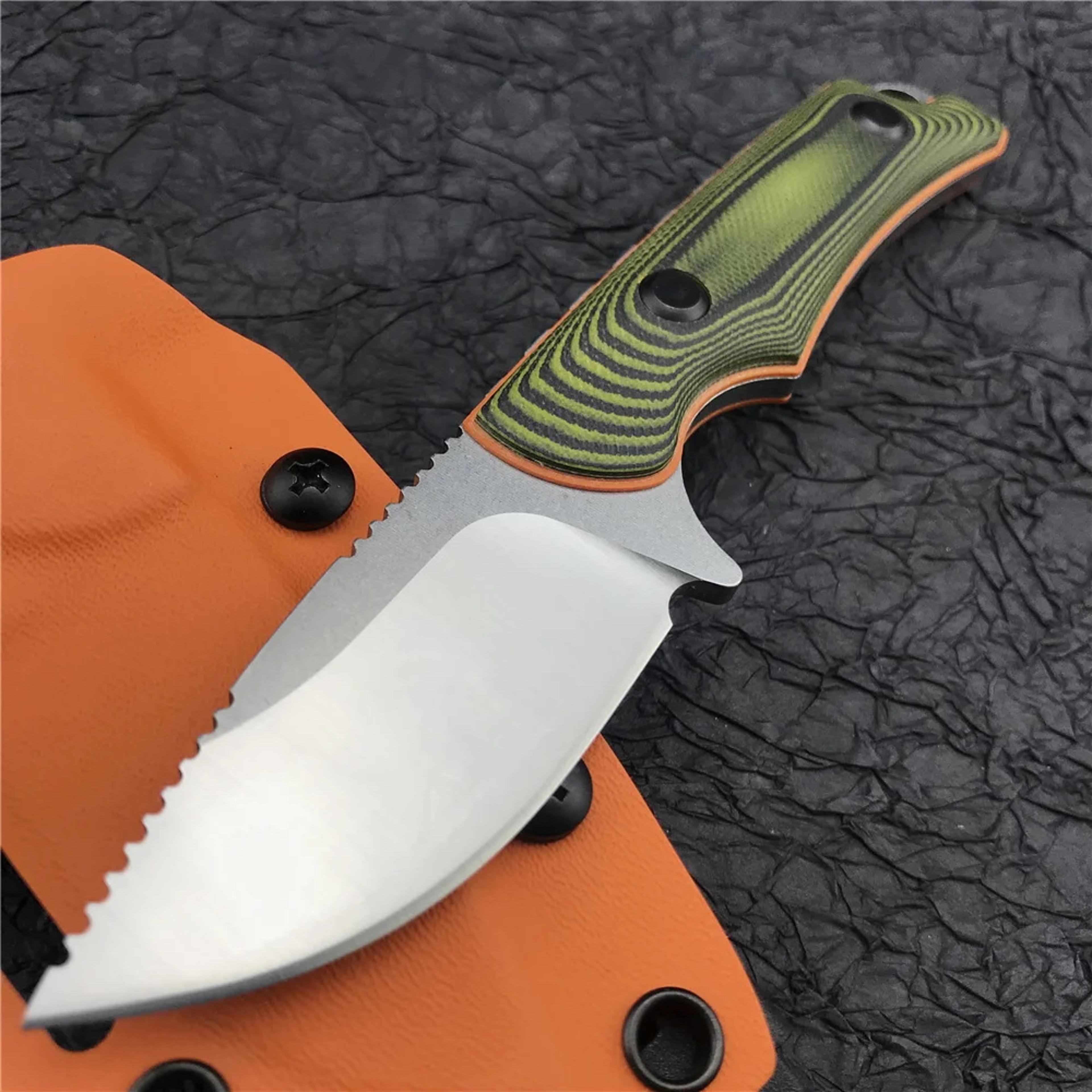 hidden canyon hunter tactical fixed blade knife drop point blade & k sheath for outdoor hunting & edc