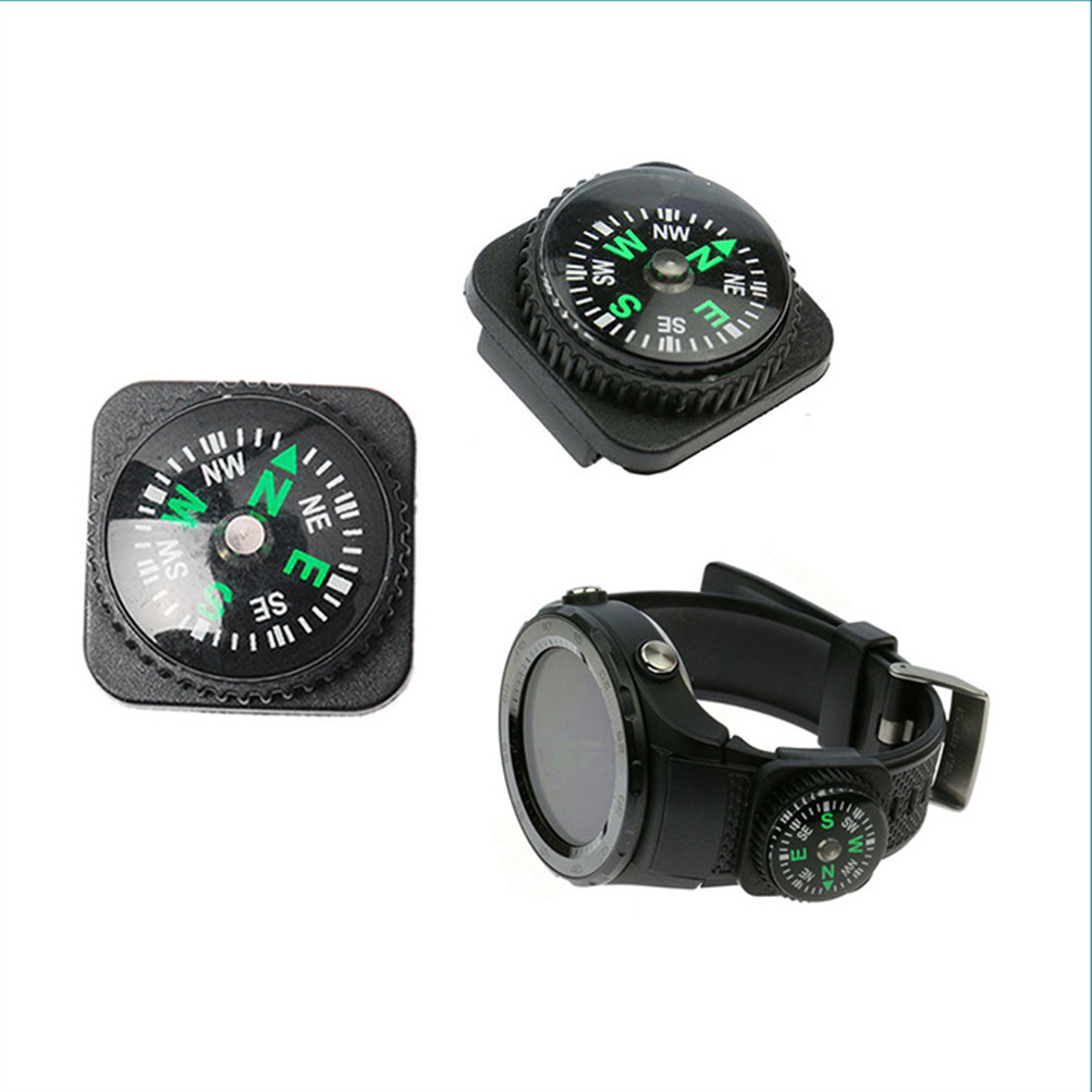 mini compass button for survival paracord bracelet portable emergency navigation tool for watch bands