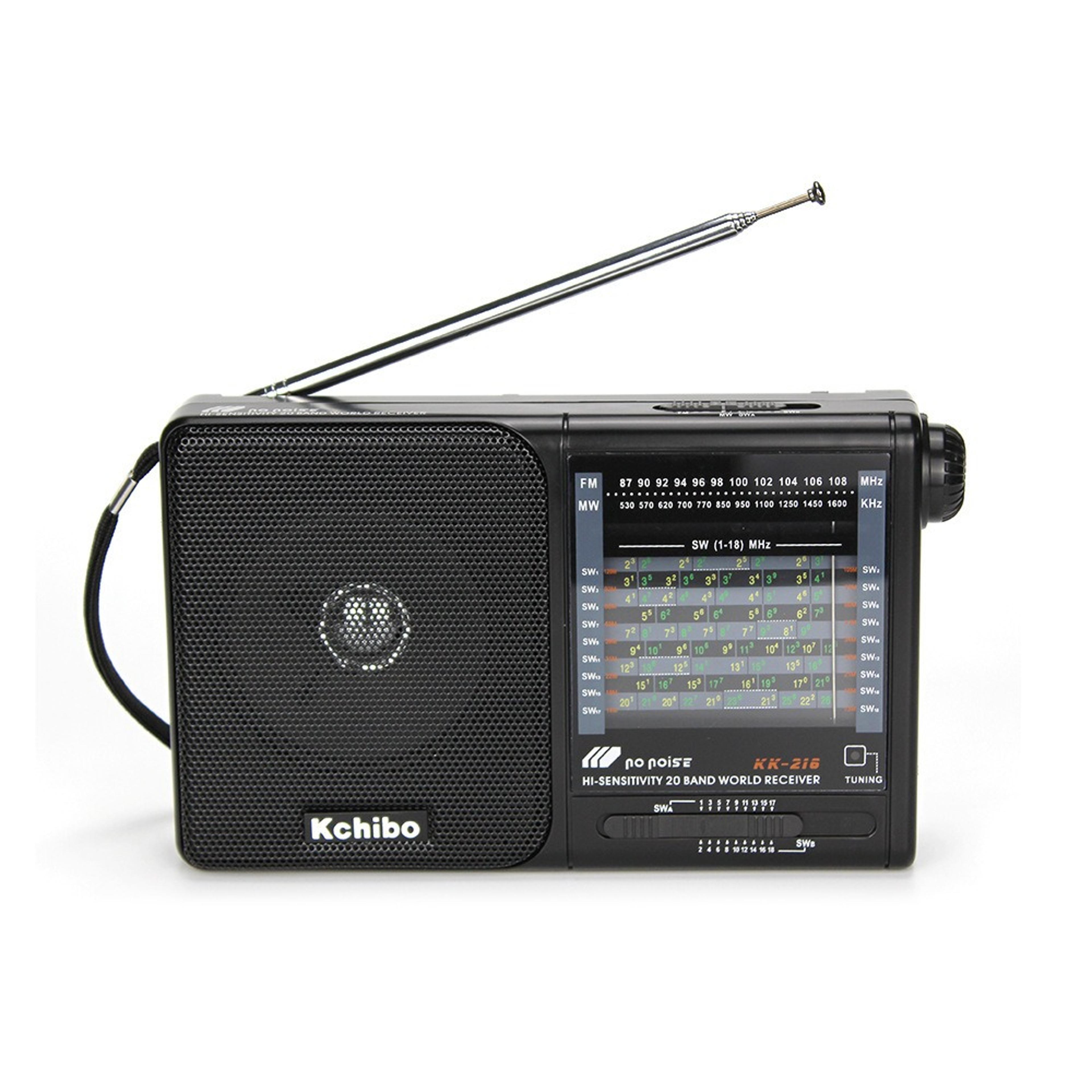 mini portable fm radio with telescopic antenna battery operated, compact digital lcd radio
