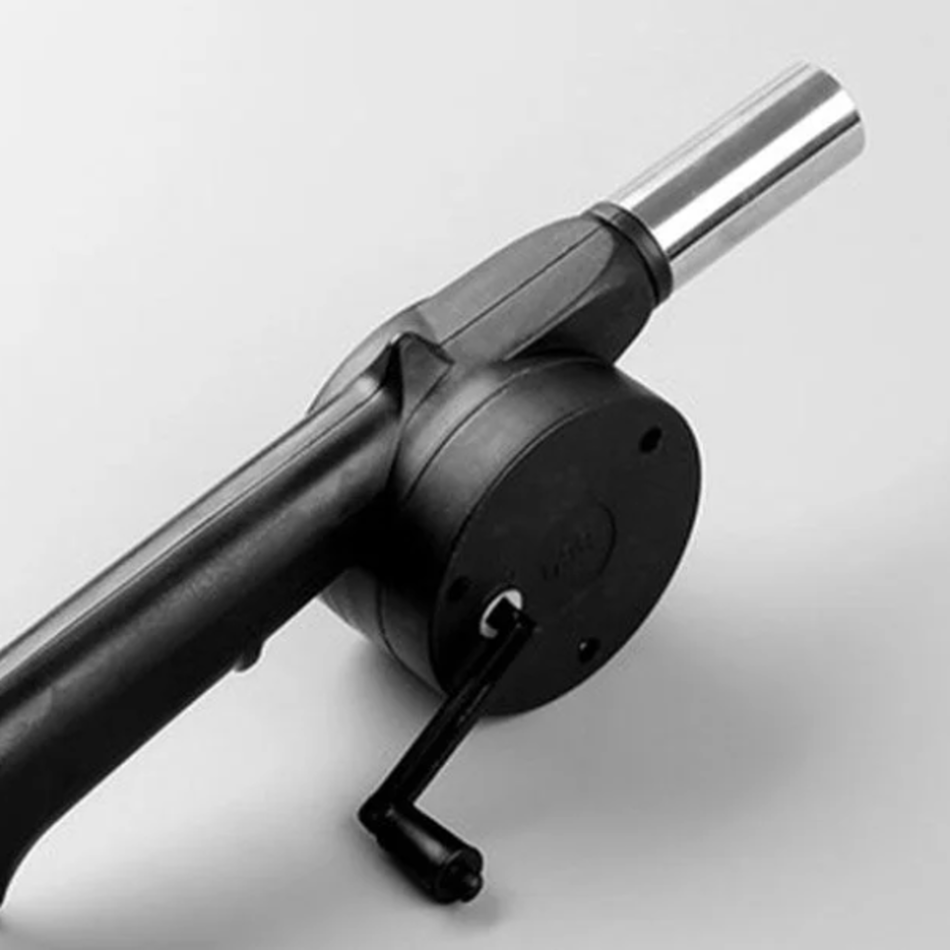 portable bbq blower hand crank fan for charcoal grills and camping