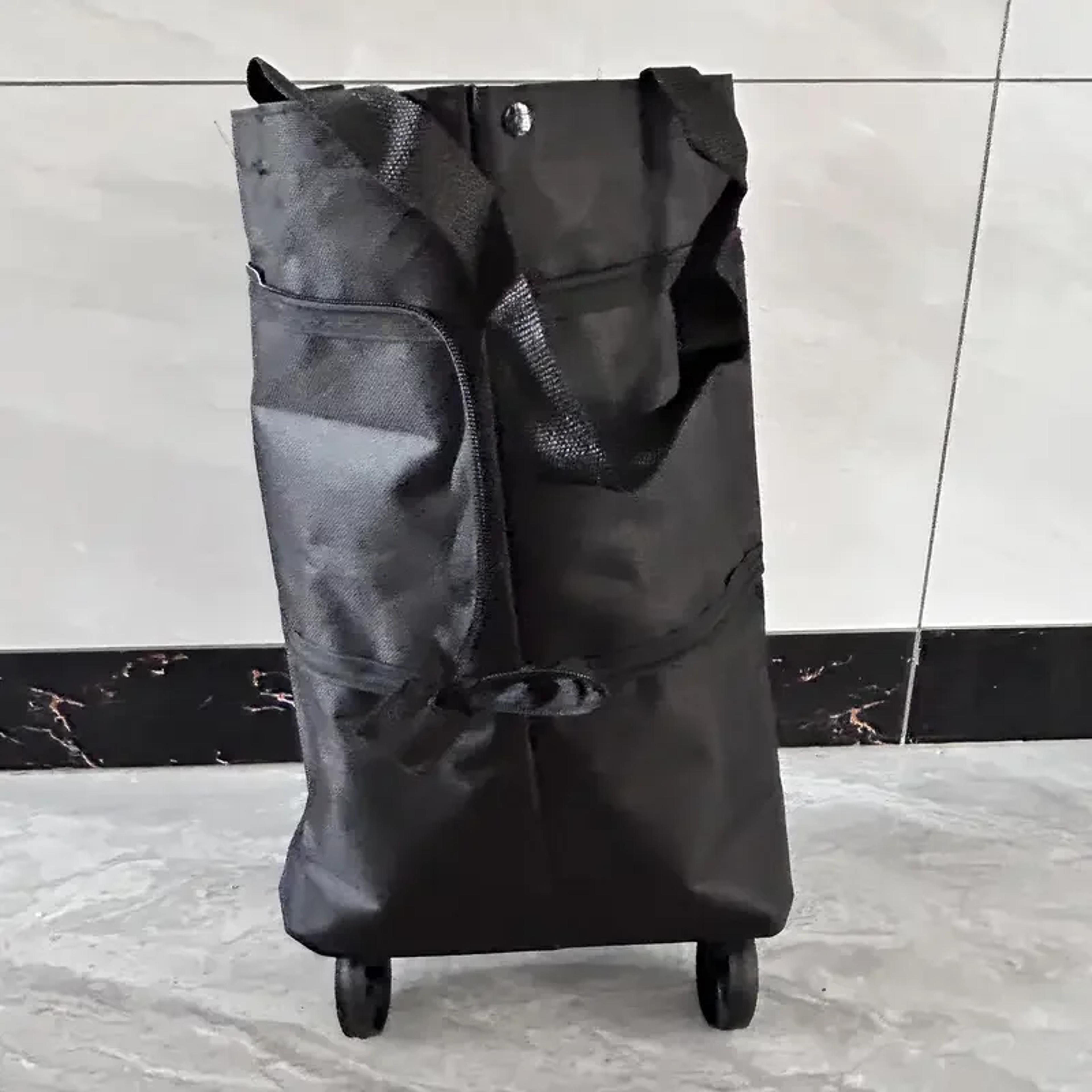 Compact Foldable Shopping Cart With Wheels Lightweight Portable Grocery Trolley 6