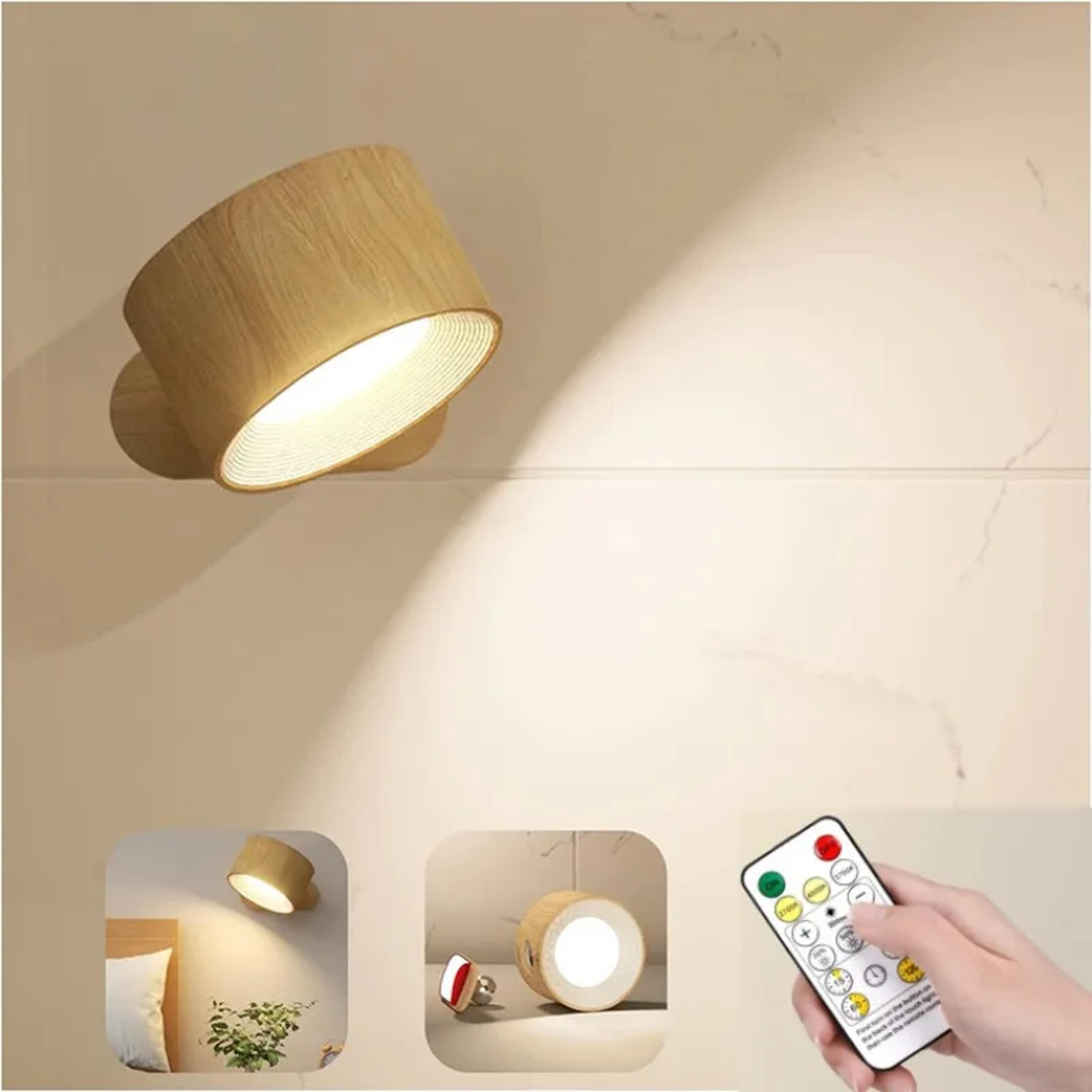 Magnetic Rechargeable LED Wall Lamp With Remote Wireless Reading Night Light For Bedroom Bedside An 8
