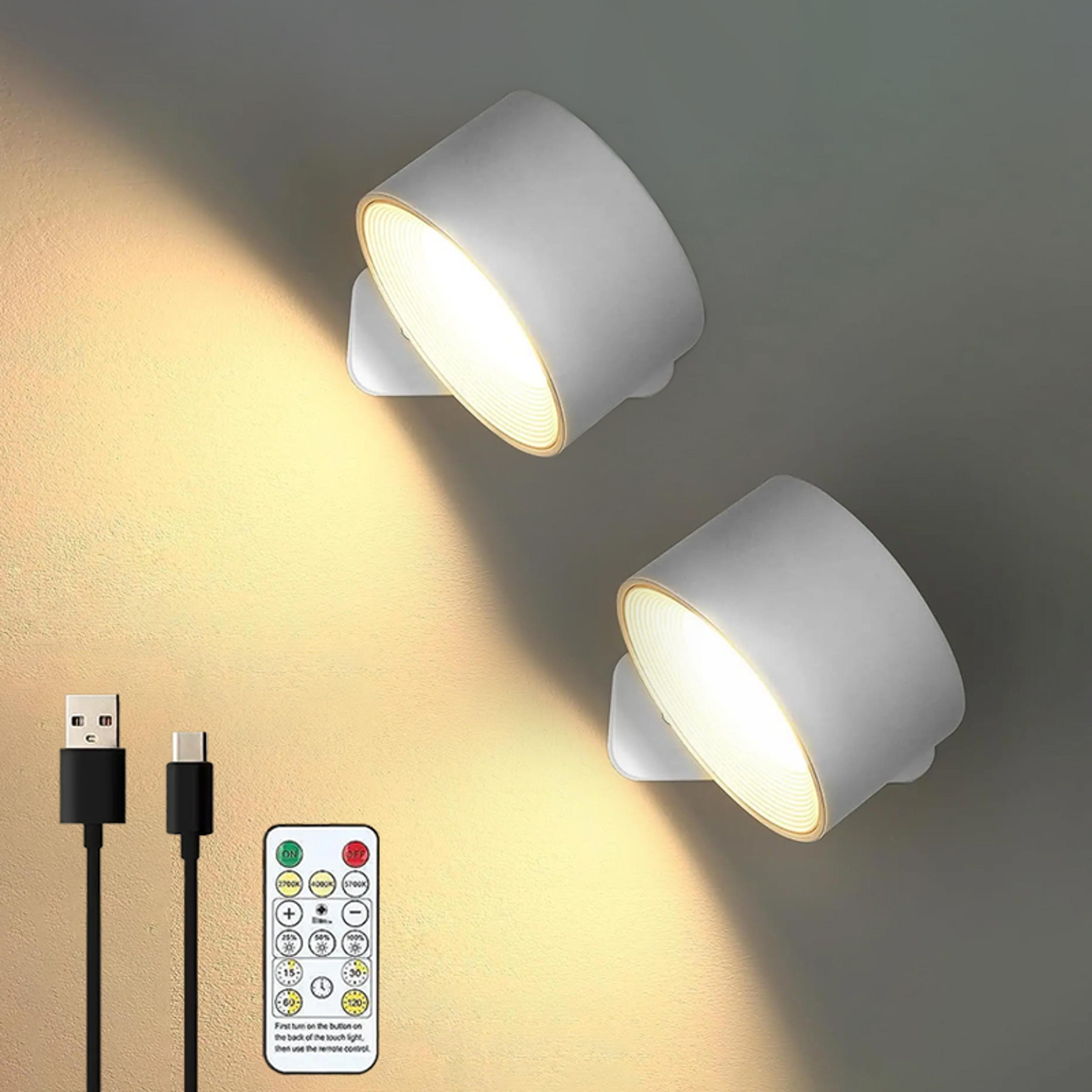 Magnetic Rechargeable LED Wall Lamp With Remote Wireless Reading Night Light For Bedroom Bedside An 9