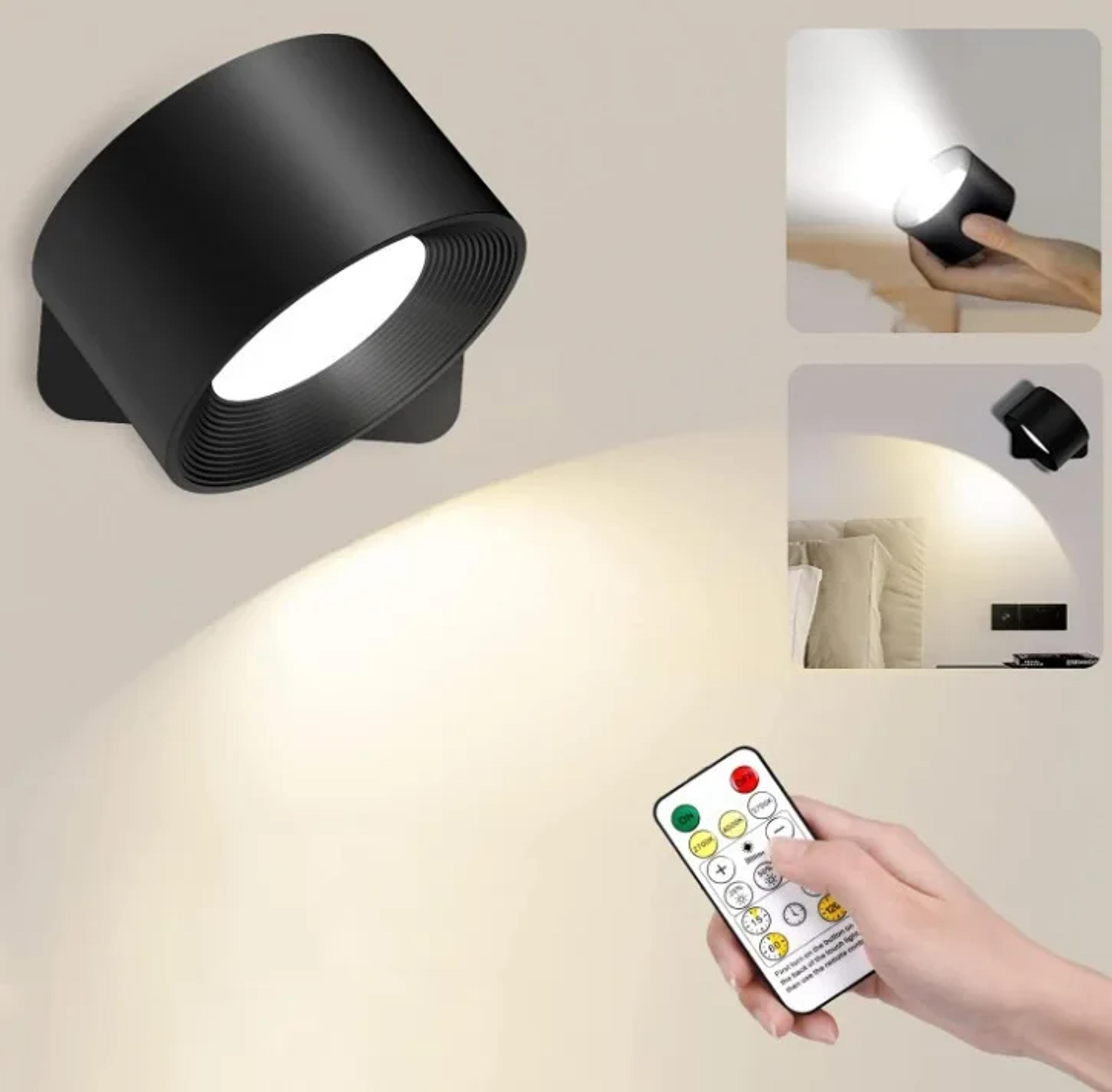 Magnetic Rechargeable LED Wall Lamp With Remote Wireless Reading Night Light For Bedroom Bedside An 7