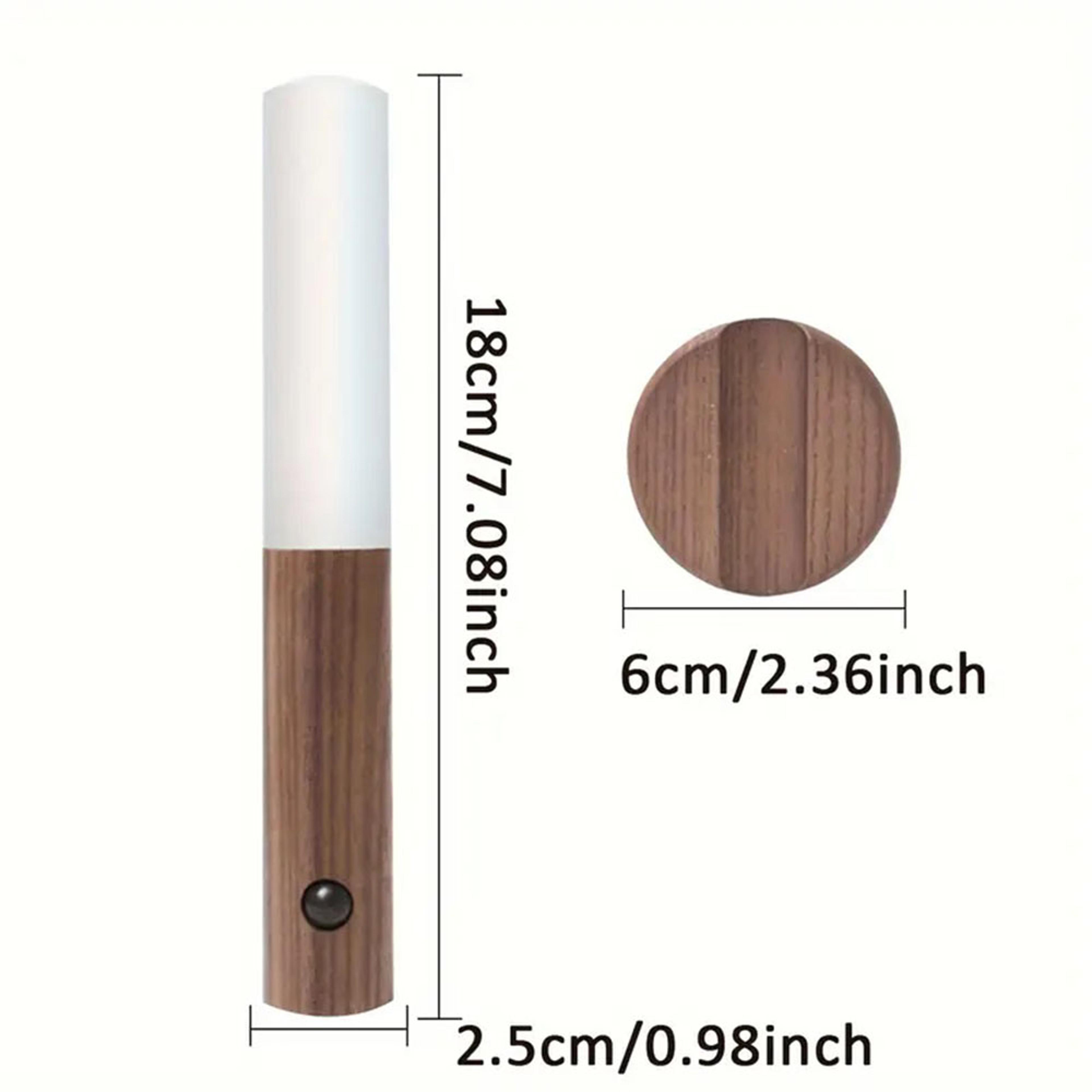 Motion Sensor Night Light Rechargeable Magnetic Wooden Wall Sconce For Bedroom Hallway And Stairs 5
