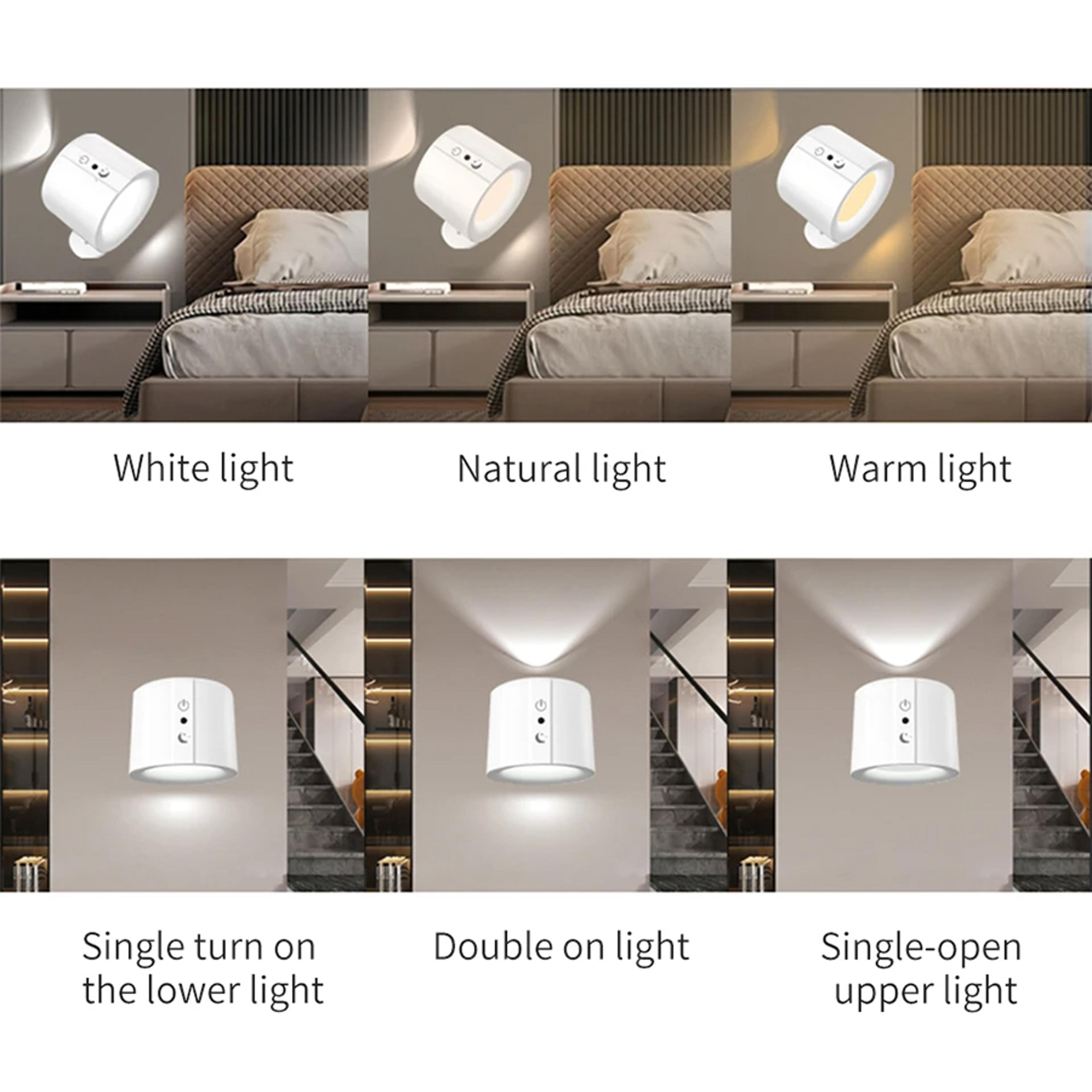 LED Wall Lamp Rechargeable Wall Sconce With Remote Touch Control And Color Modes 1
