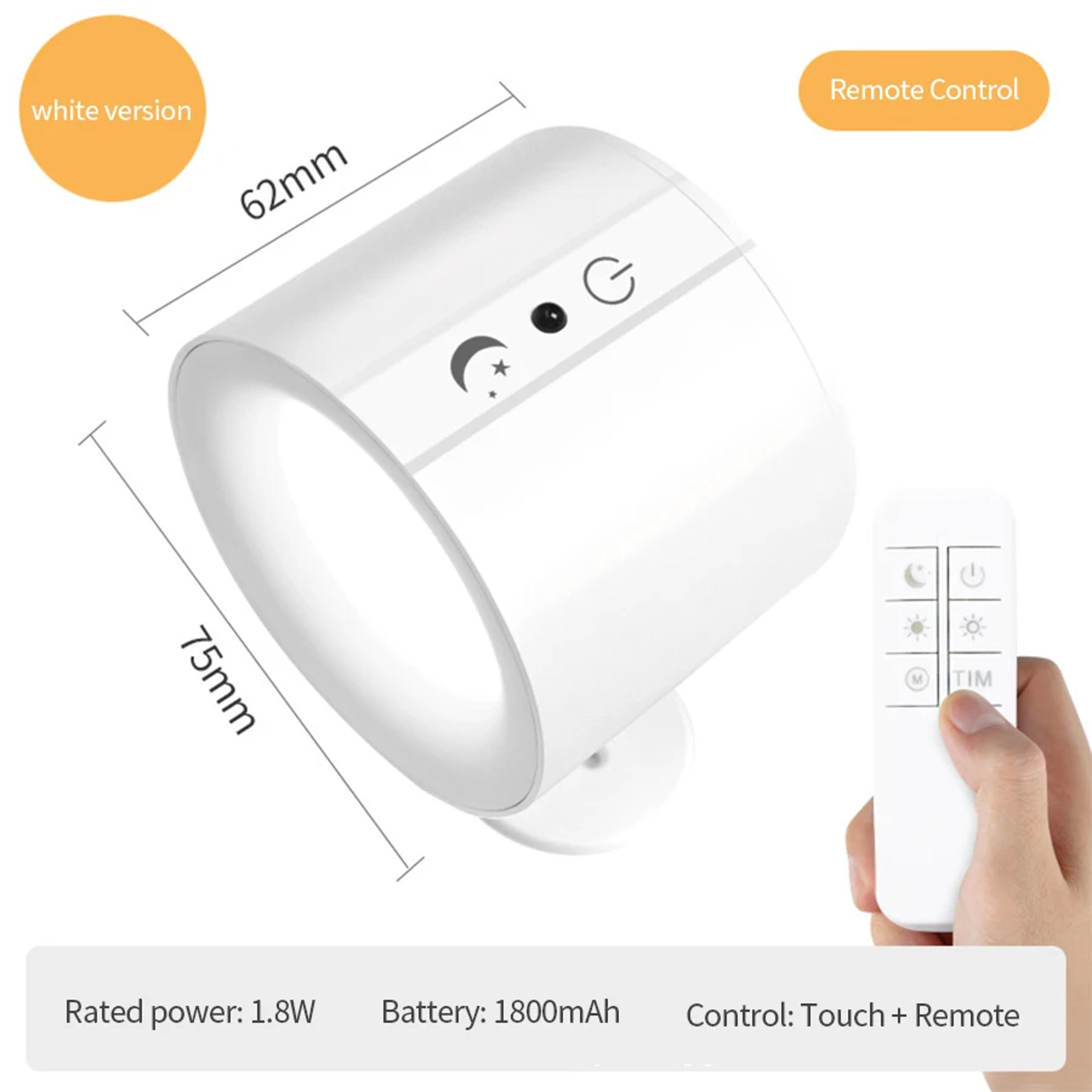 LED Wall Lamp Rechargeable Wall Sconce With Remote Touch Control And Color Modes 6