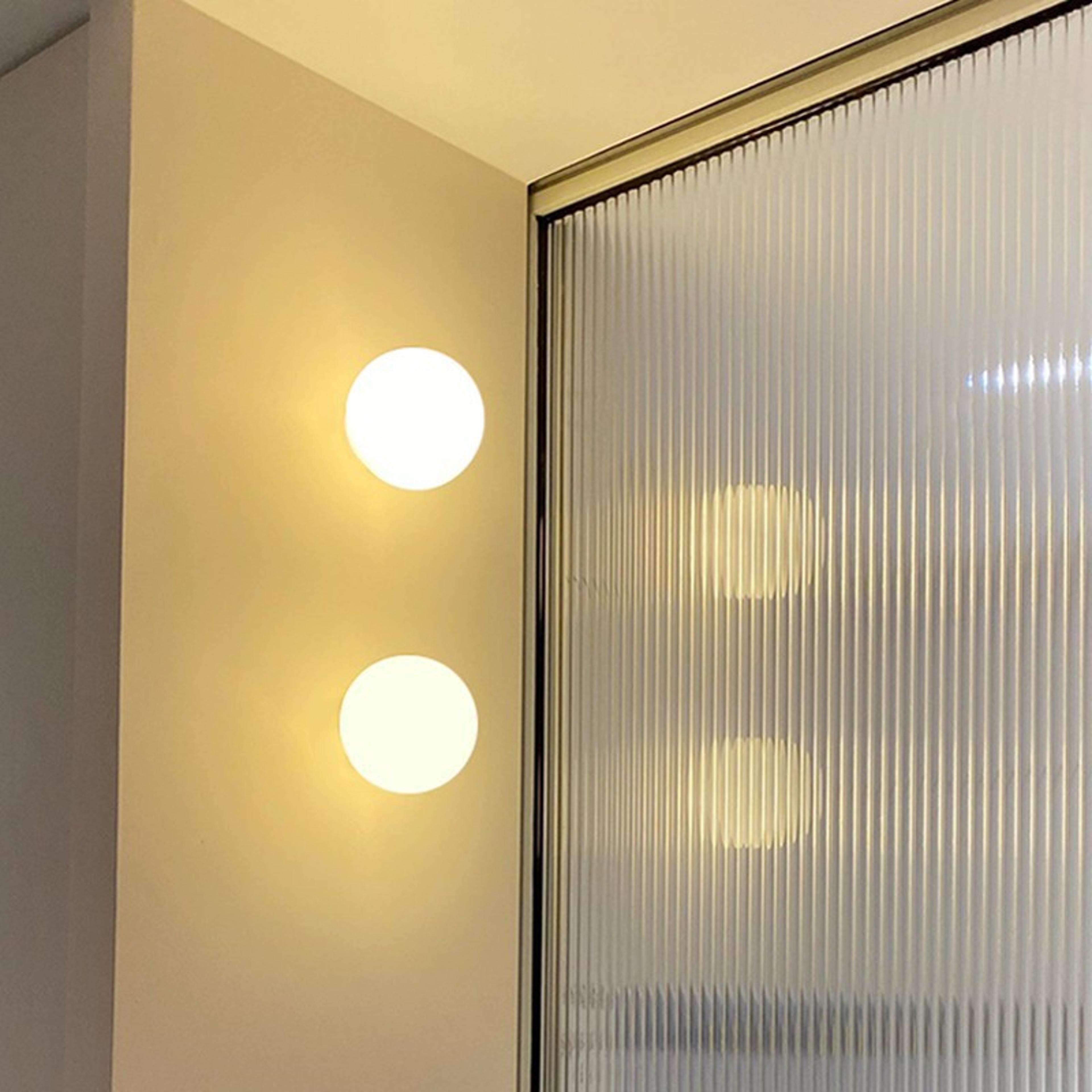 Nordic LED Wall Sconce Milk White Glass Globe Wall Light For Bathroom Bedroom Hallway 4