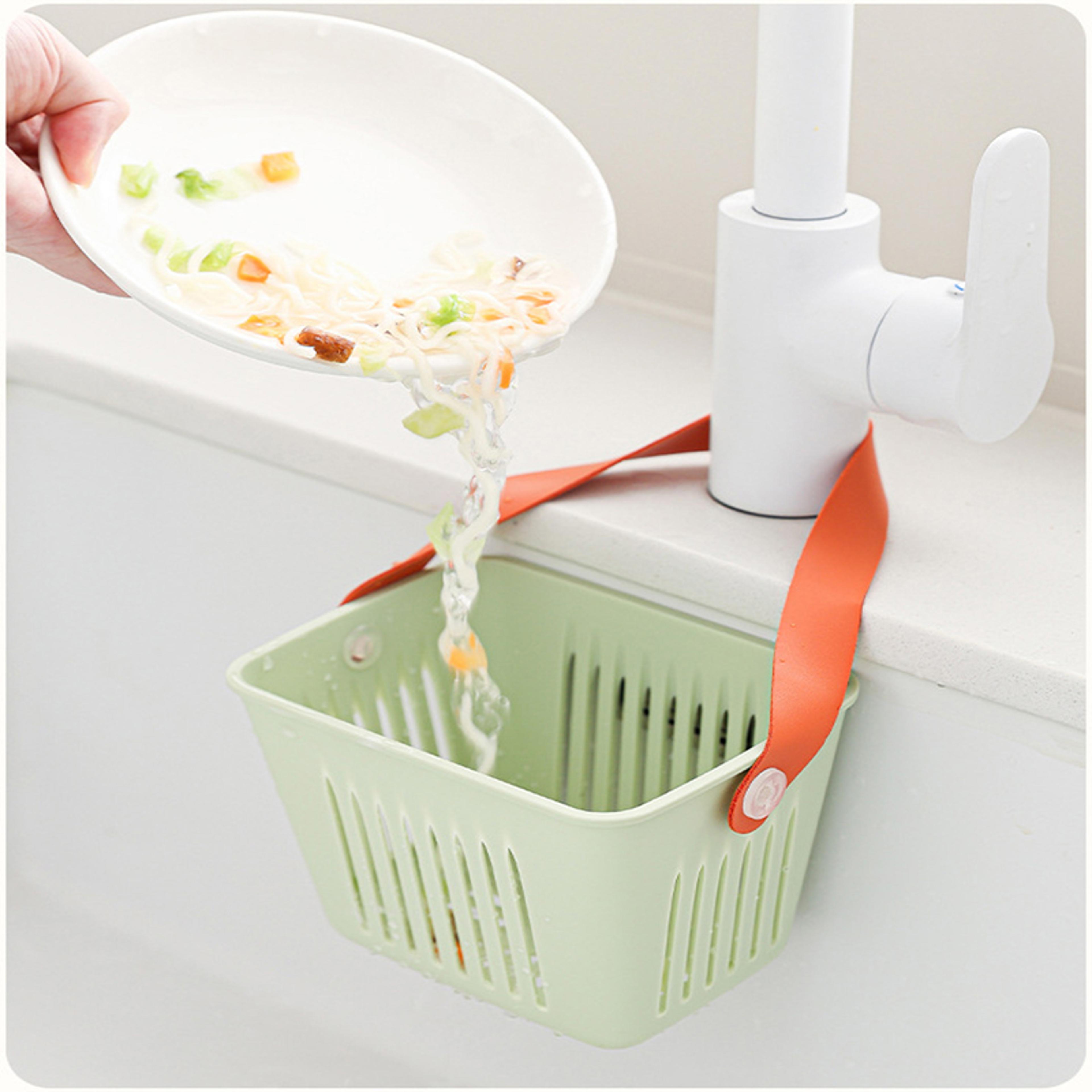multi functional drain basket storage organizer eco friendly pp filter hanging basket