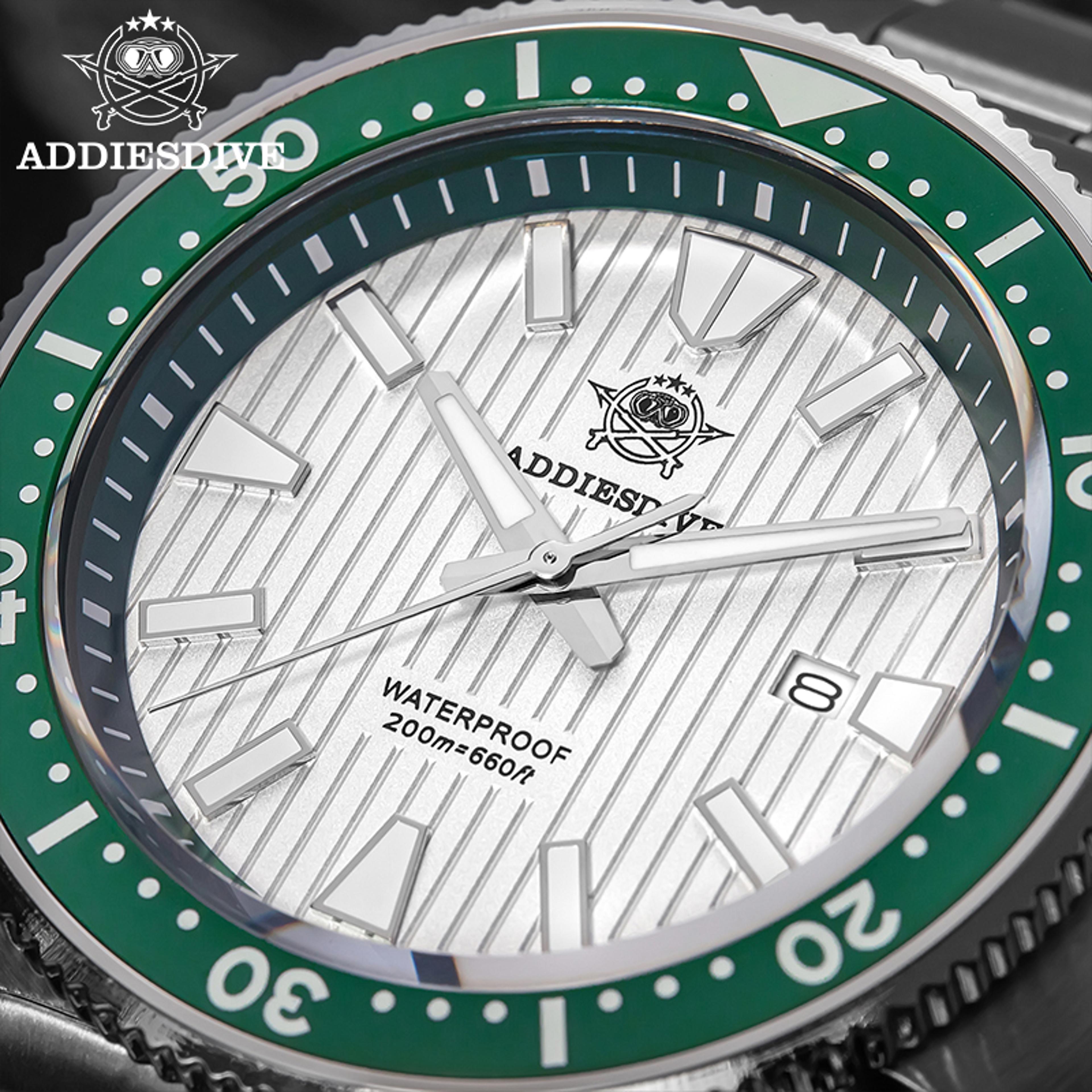 Mens Diving Watch Waterproof Sapphire Glass Luminous Stainless Steel Quartz Watch 3