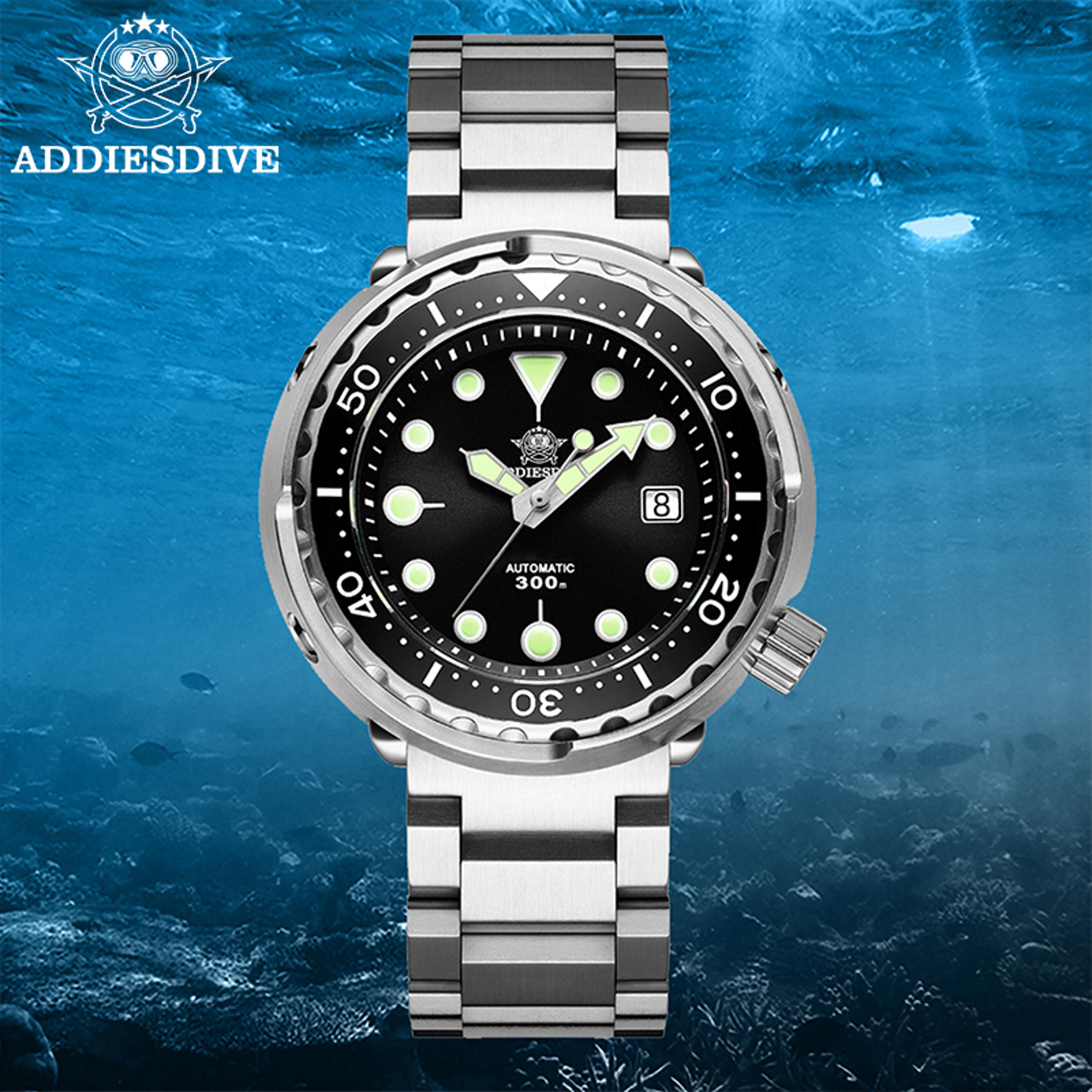 Mens Mechanical Watch With Sapphire Glass Stainless Steel Diving Design 4