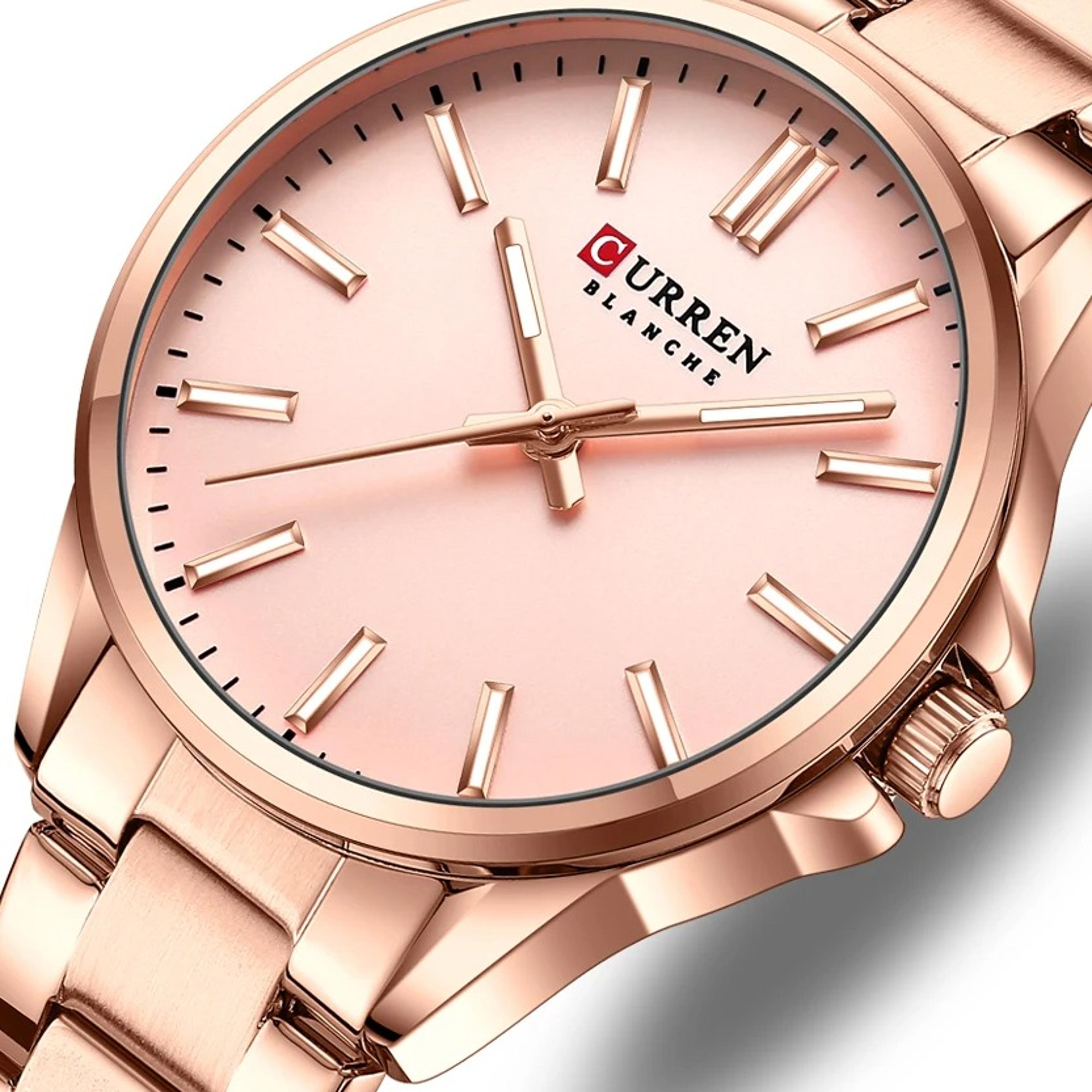 womens stainless steel quartz watch elegant round dial casual fashion wristwatch