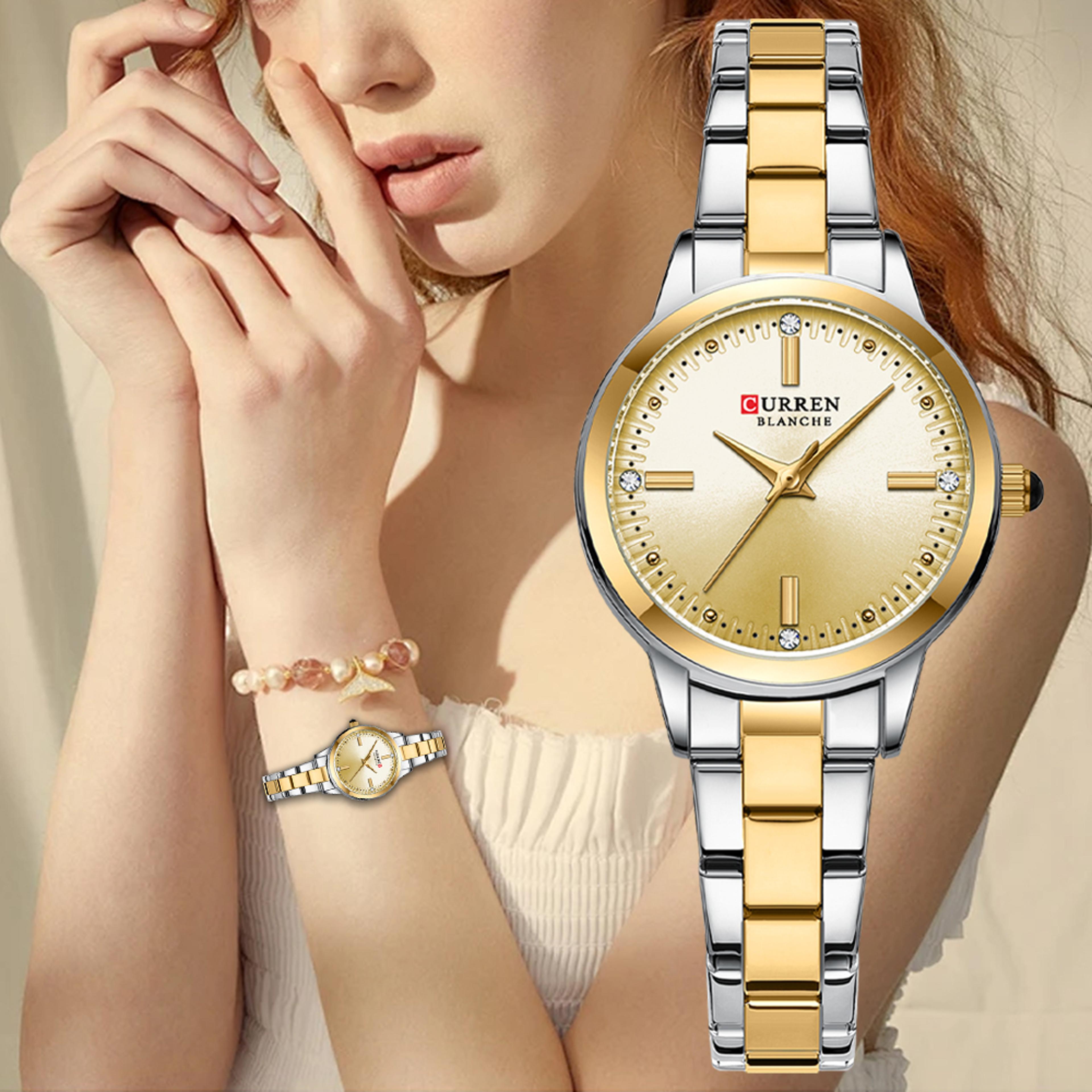 womens stainless steel strap watch minimalist fashion elegant daily wear timepiece