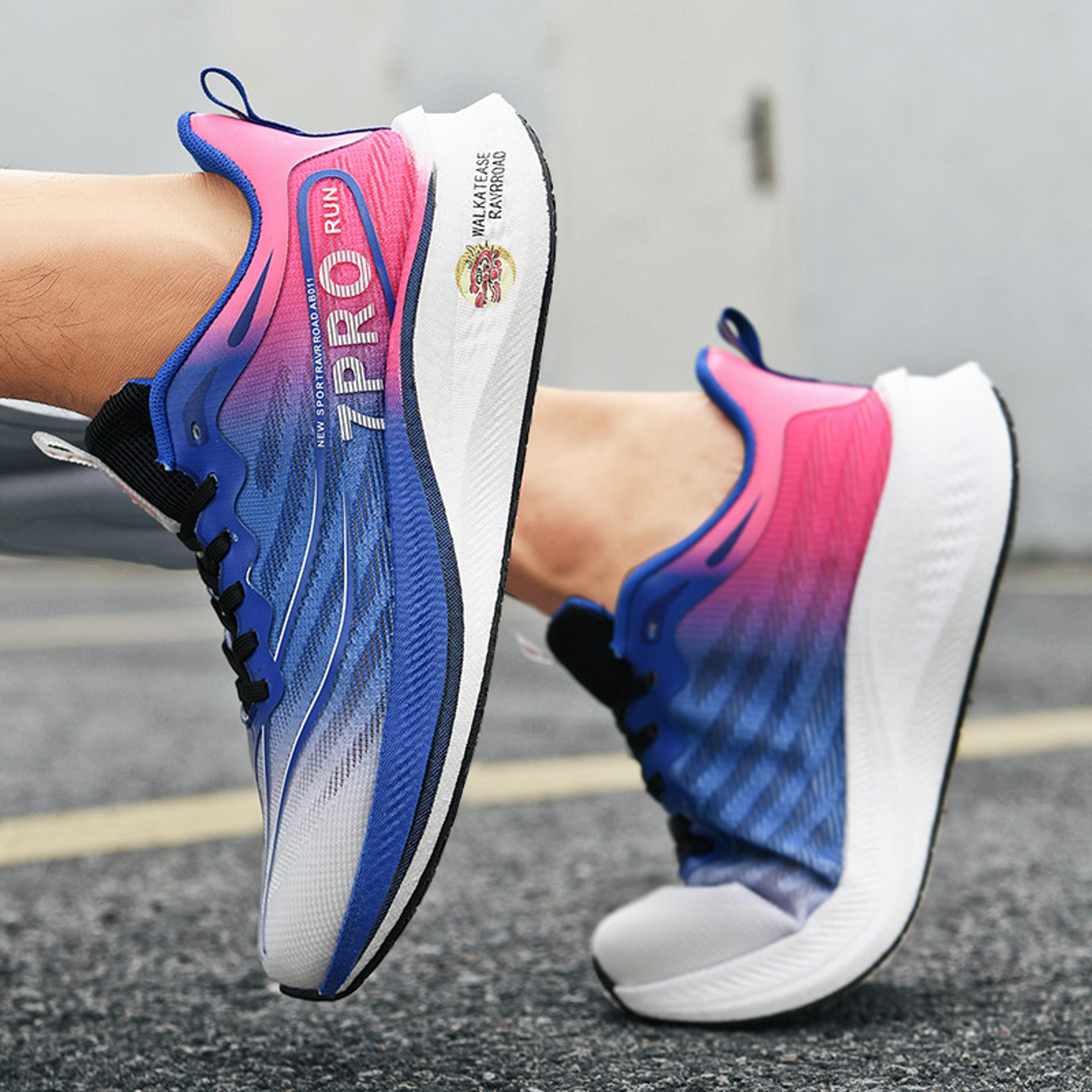 Mens Carbon Plate Running Shoes Shock Absorbing Non Slip Training Sneakers 5