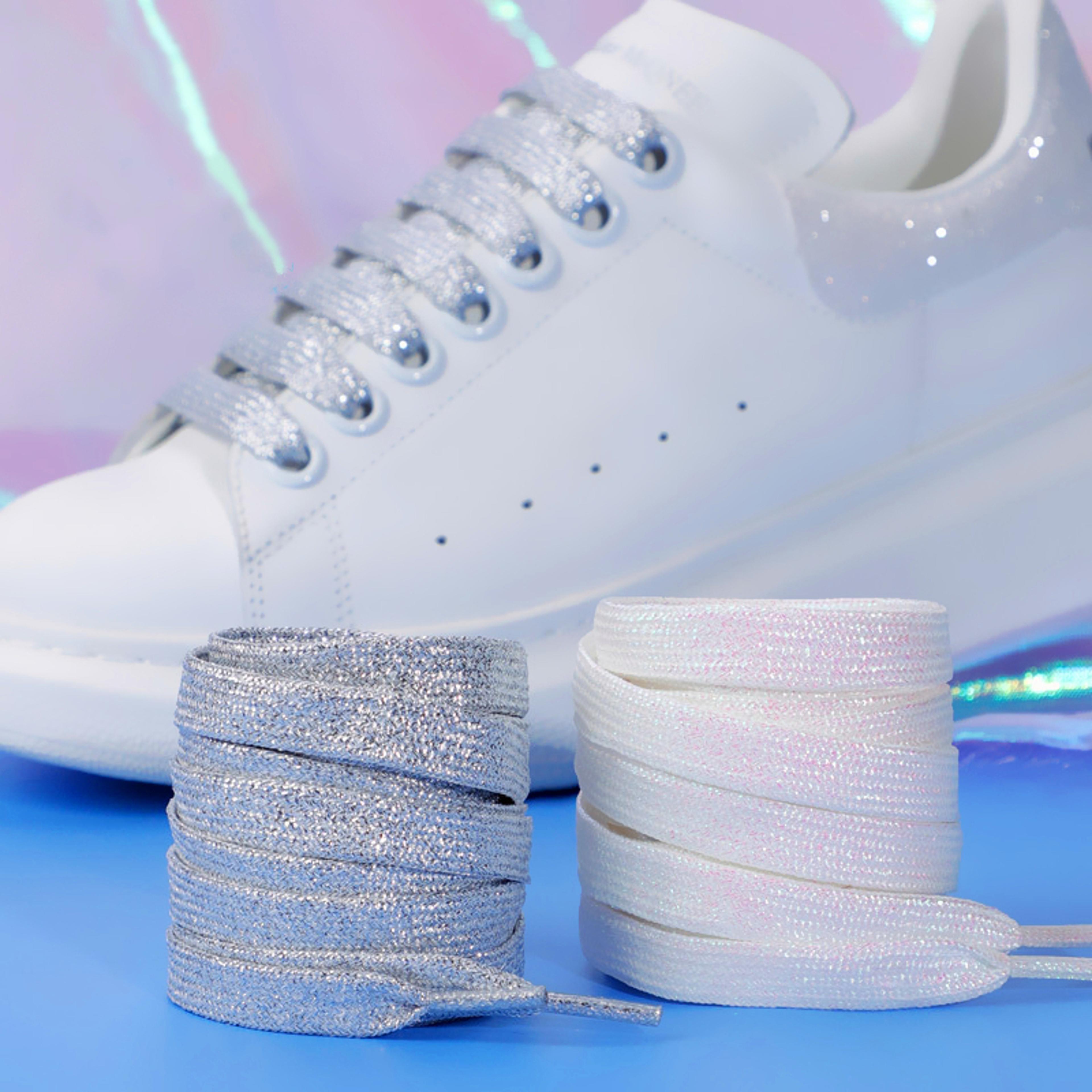 SparkleStep Glitter Shoelaces Colorful Metallic Flat Shoe Laces For Sneakers And Boots 1