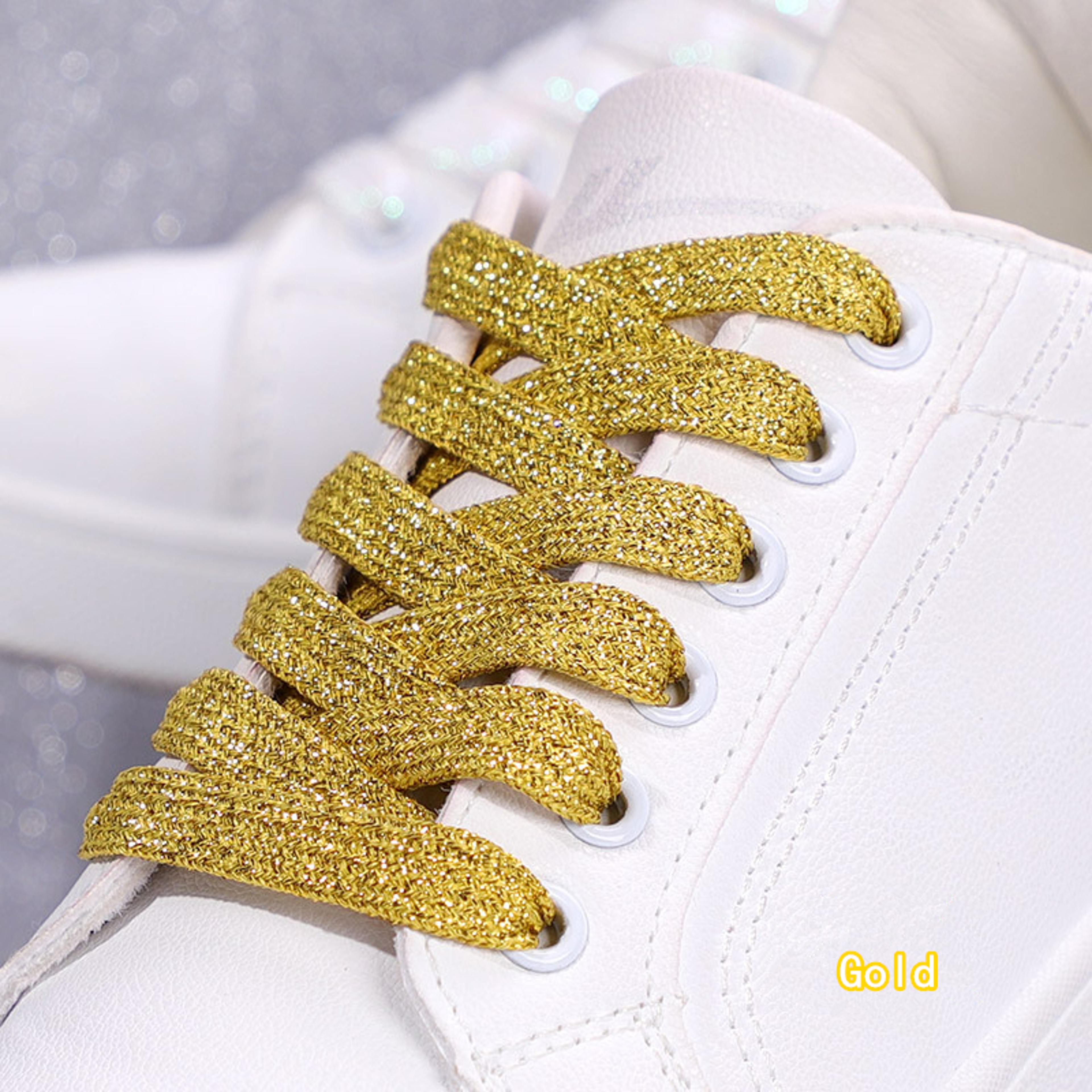 SparkleStep Glitter Shoelaces Colorful Metallic Flat Shoe Laces For Sneakers And Boots 9