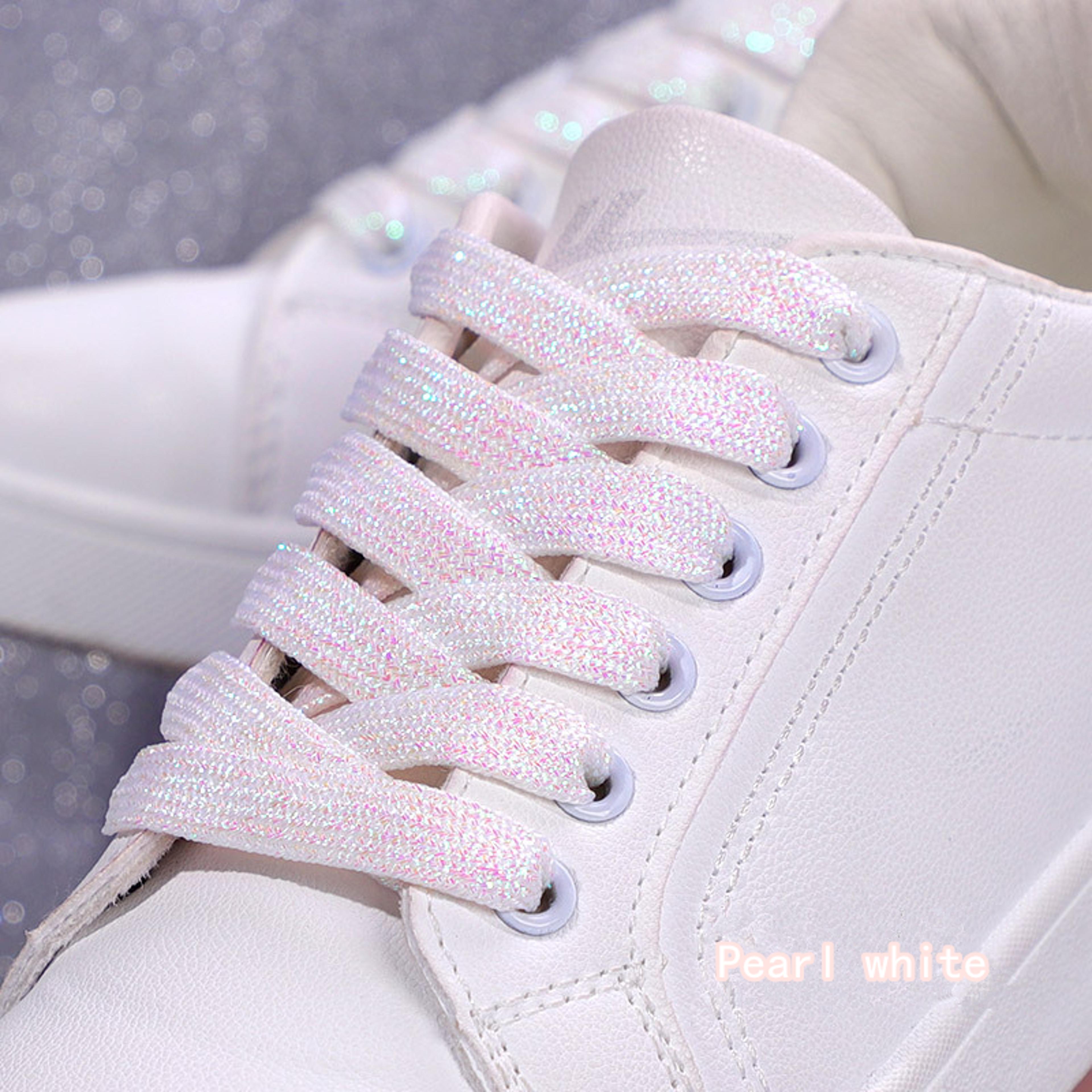 SparkleStep Glitter Shoelaces Colorful Metallic Flat Shoe Laces For Sneakers And Boots 13