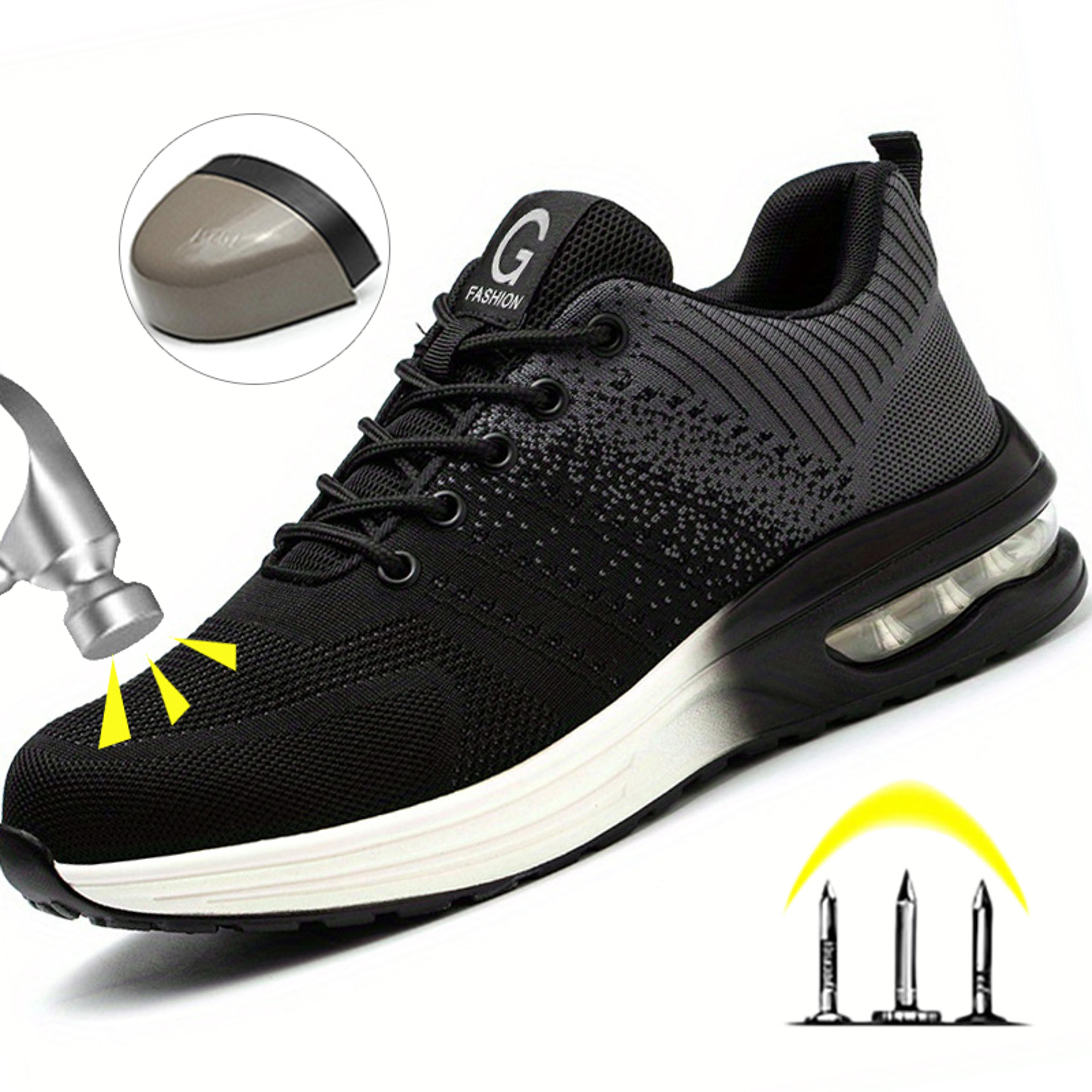 air cushion steel toe work shoes with anti puncture protection for men and women