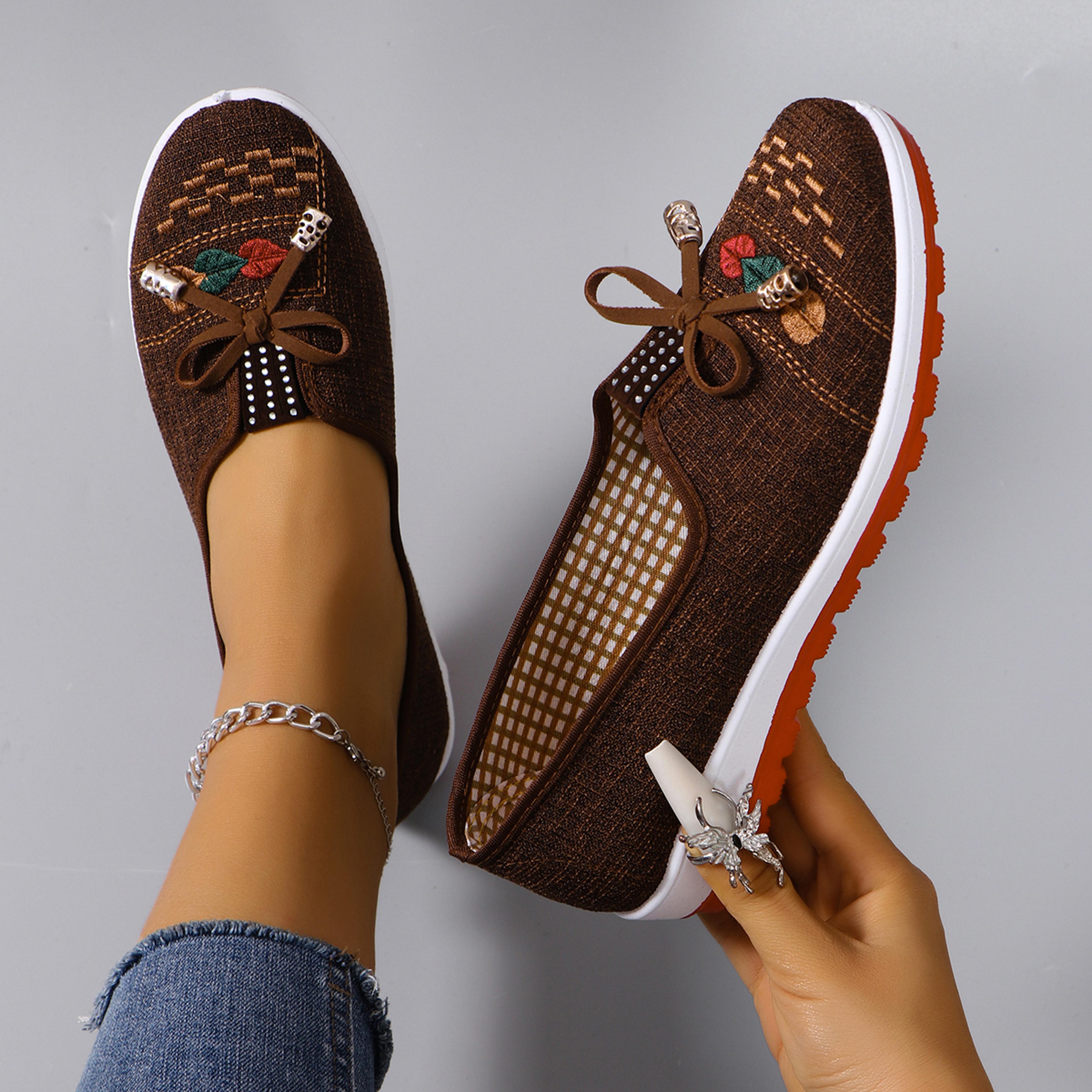 Womens Breathable Mesh Flat Sneakers Lightweight Summer Casual Walking Shoes 9