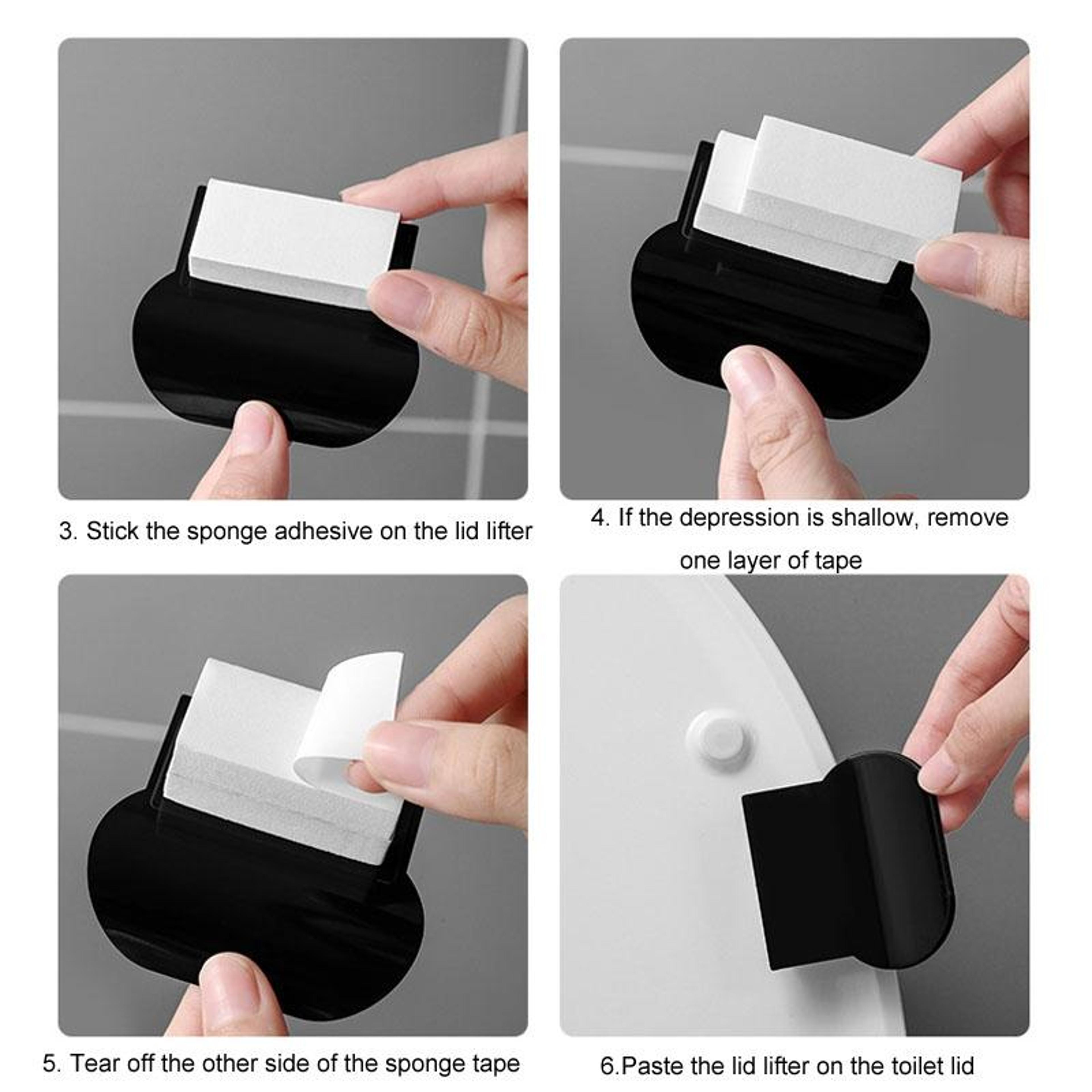 Hygienic Toilet Lid Lifter Handle No Touch Bathroom Seat Opener Kit 7