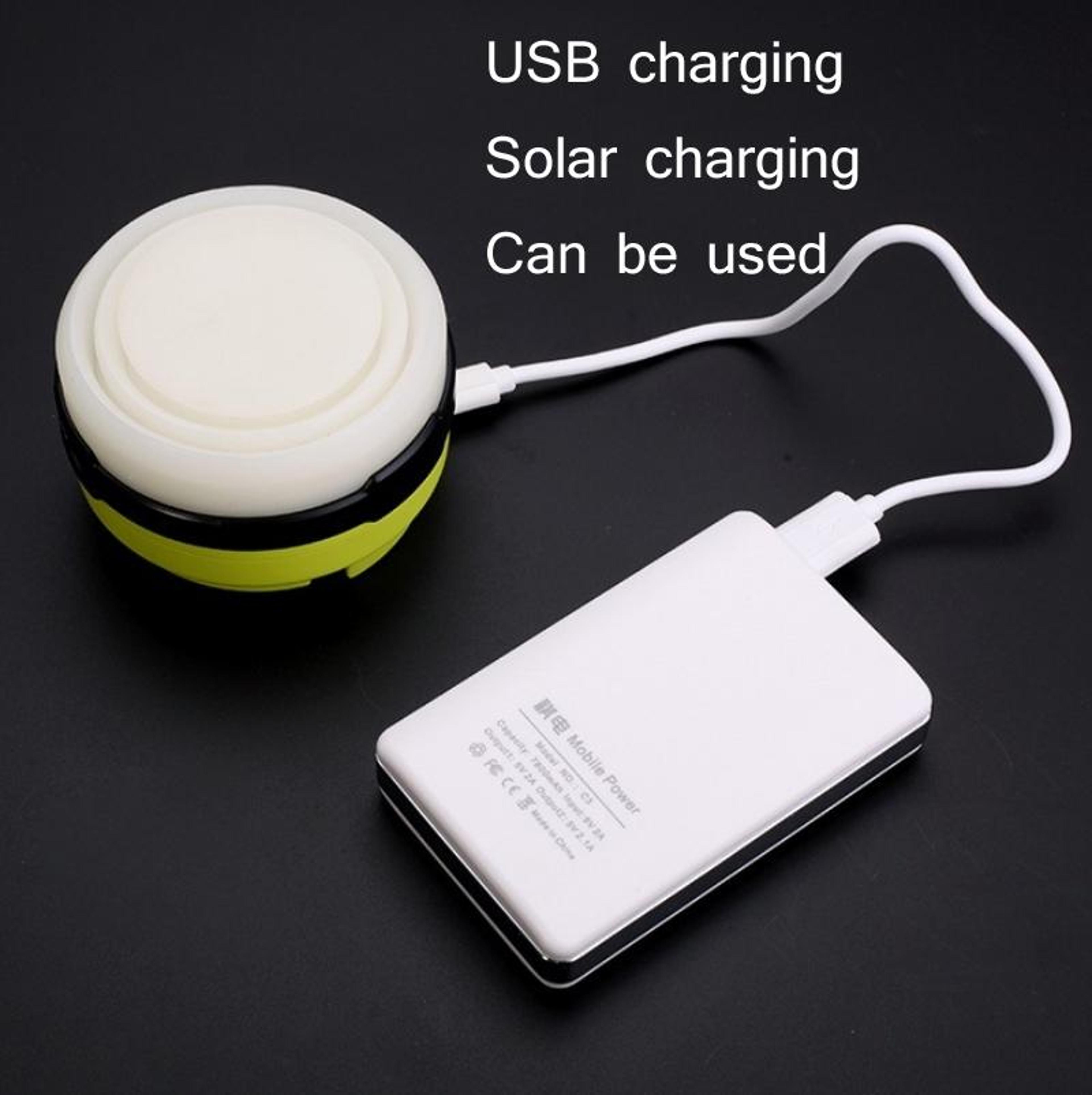 Solar Rechargeable Camping Lantern With USB Power Bank And Retractable LED Tent Light 3