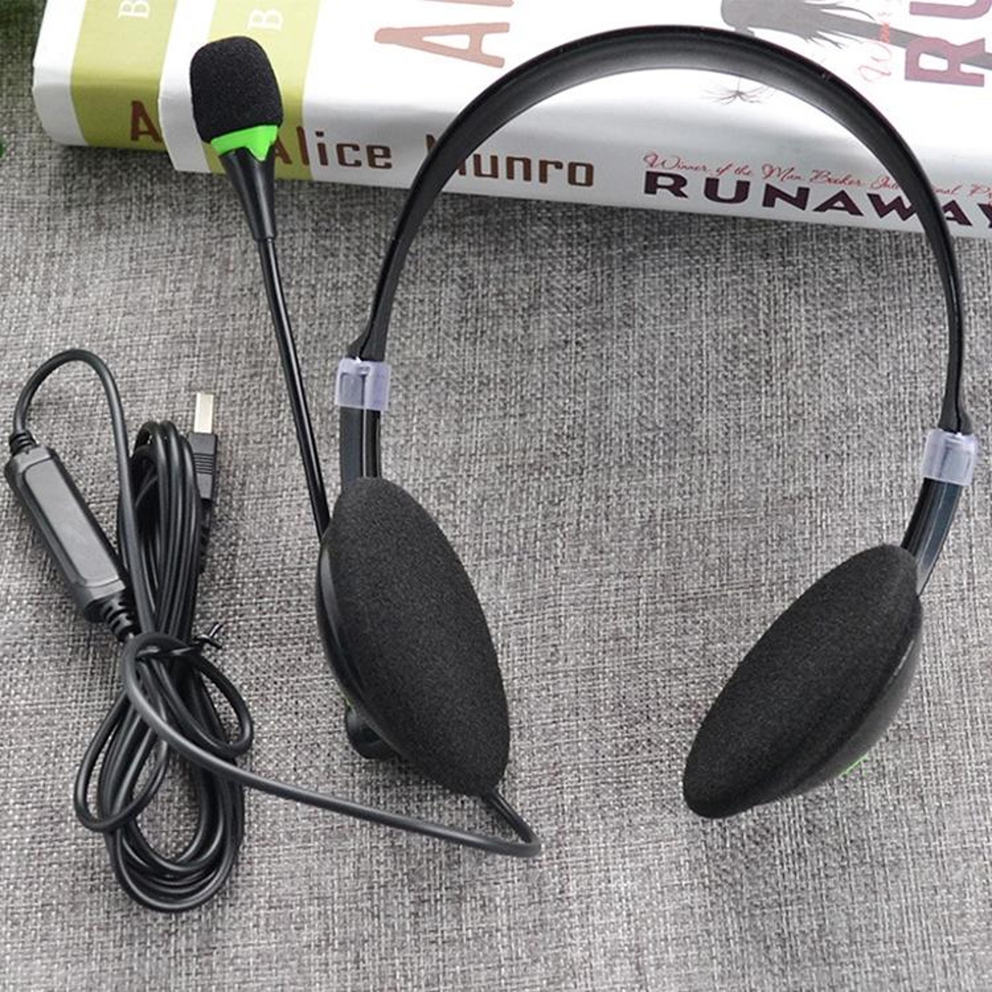 USB Wired Computer Headset With Microphone  Inline Controls For PC Calls Music  Online Meetings 4