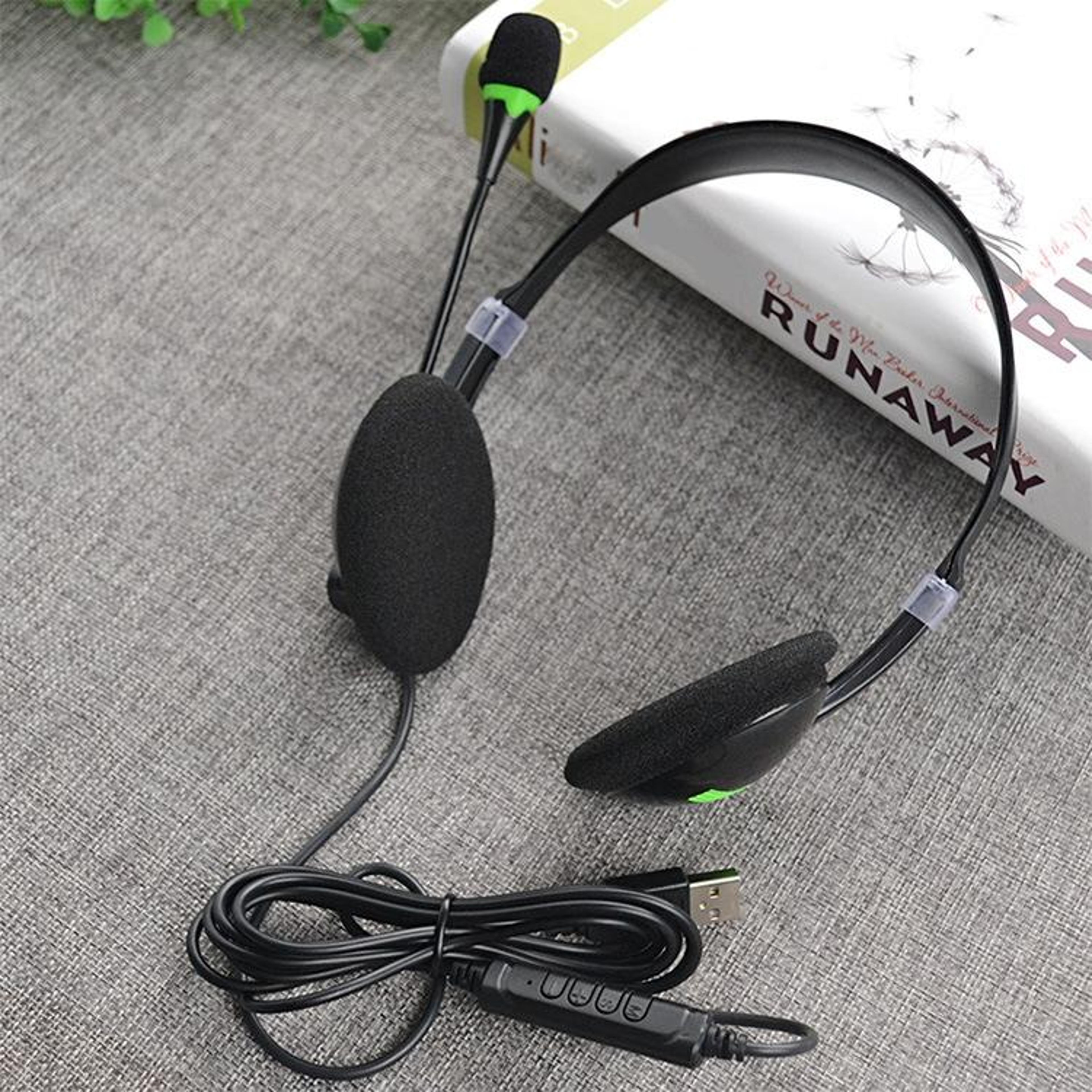 USB Wired Computer Headset With Microphone  Inline Controls For PC Calls Music  Online Meetings 5