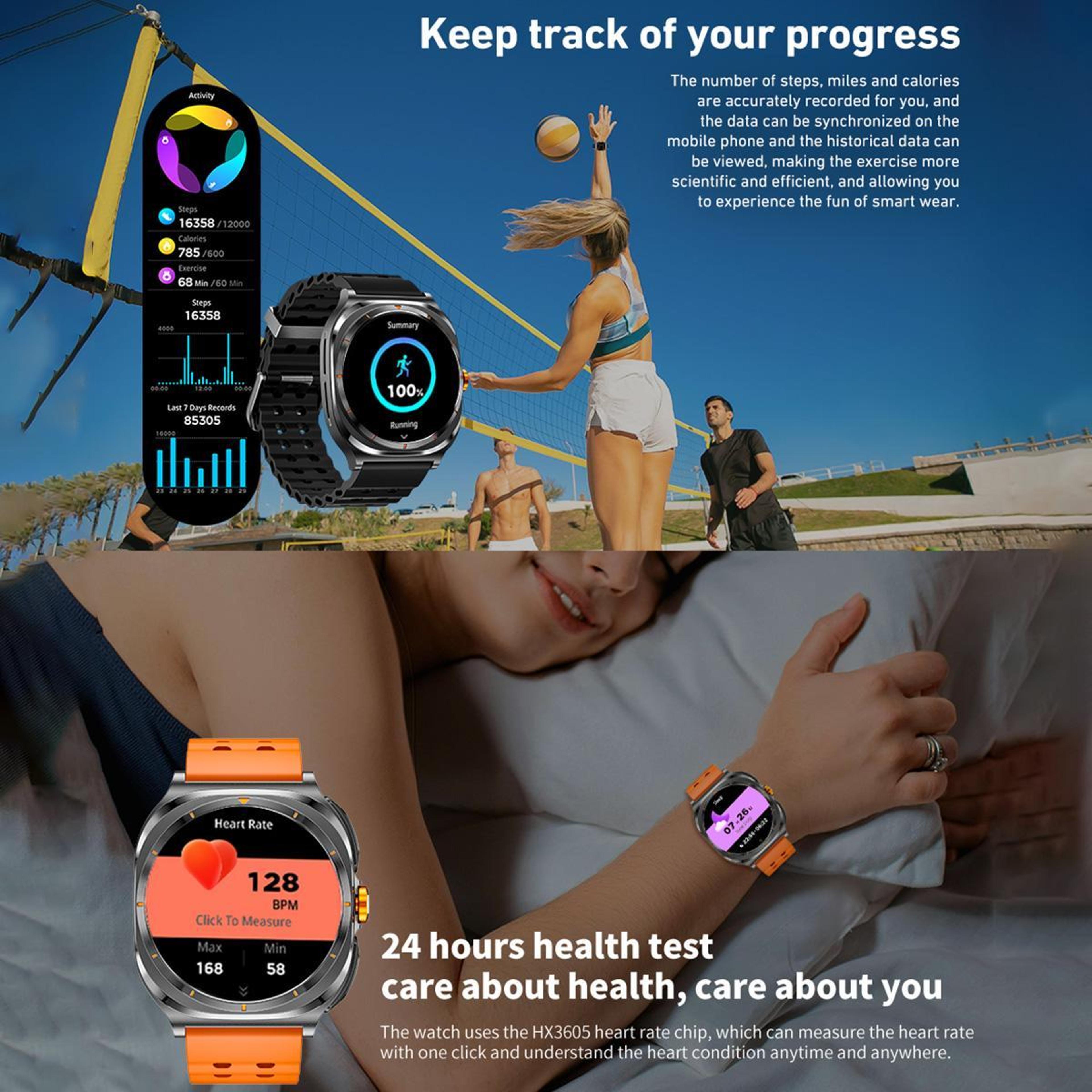 HAMTOD GT98 Smart Watch Earbuds Combo With Bluetooth Calling NFC  Heart Rate Monitor 5