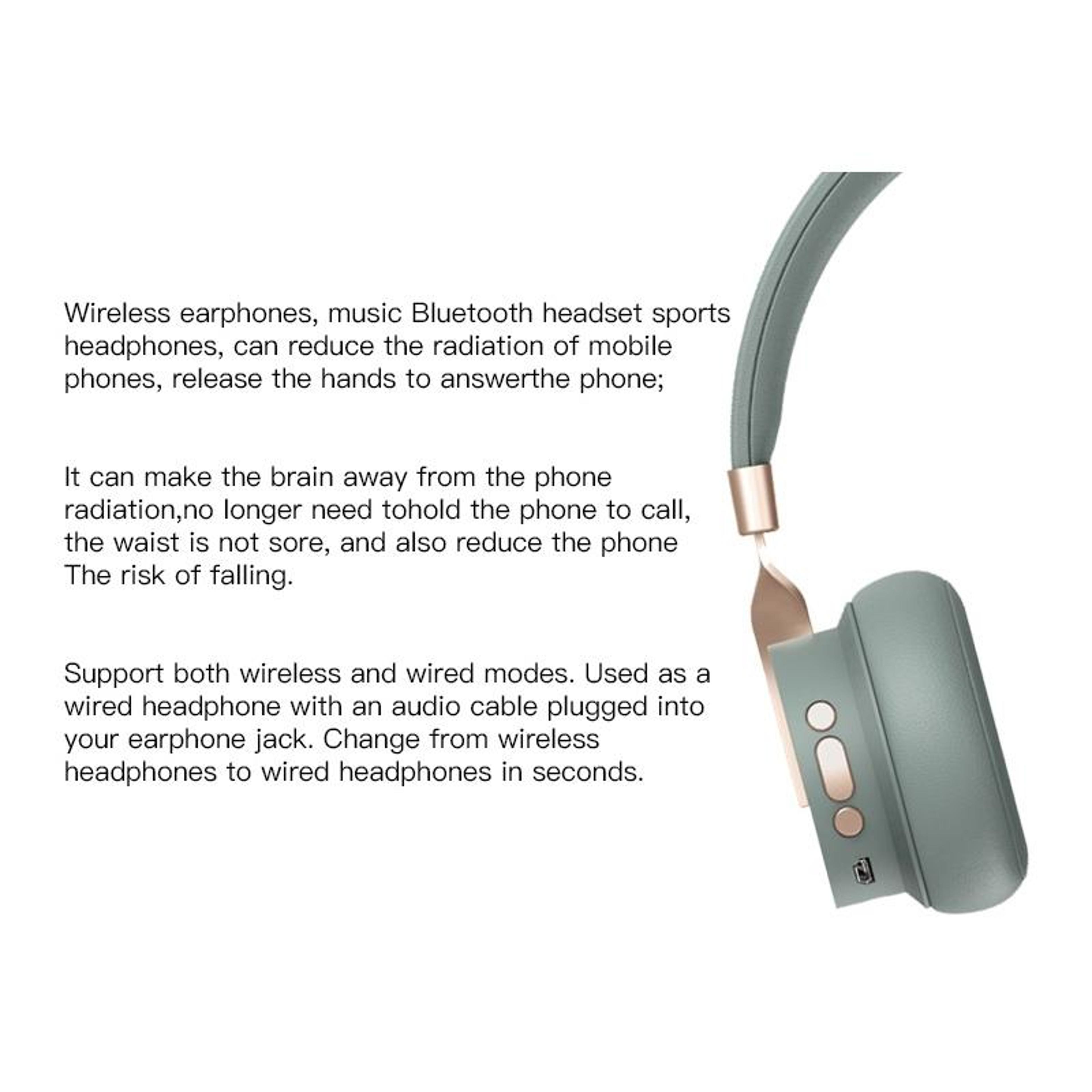 P3 Bluetooth 50 Wireless Gaming Headphones With Super Bass Mic  FM Mode 7