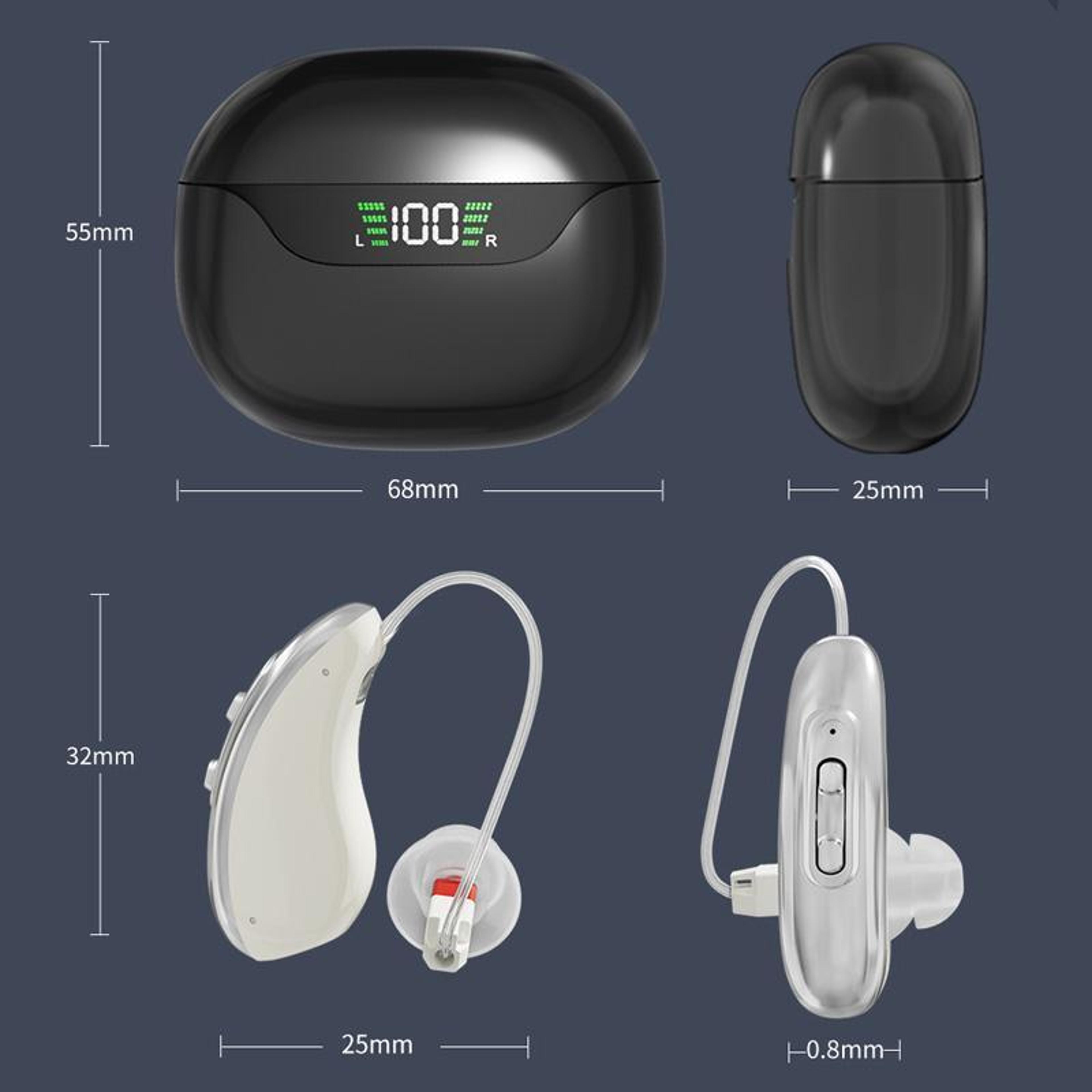 Smart 16 Channel Digital Hearing Aids With Noise Reduction  LED Charging Case 7